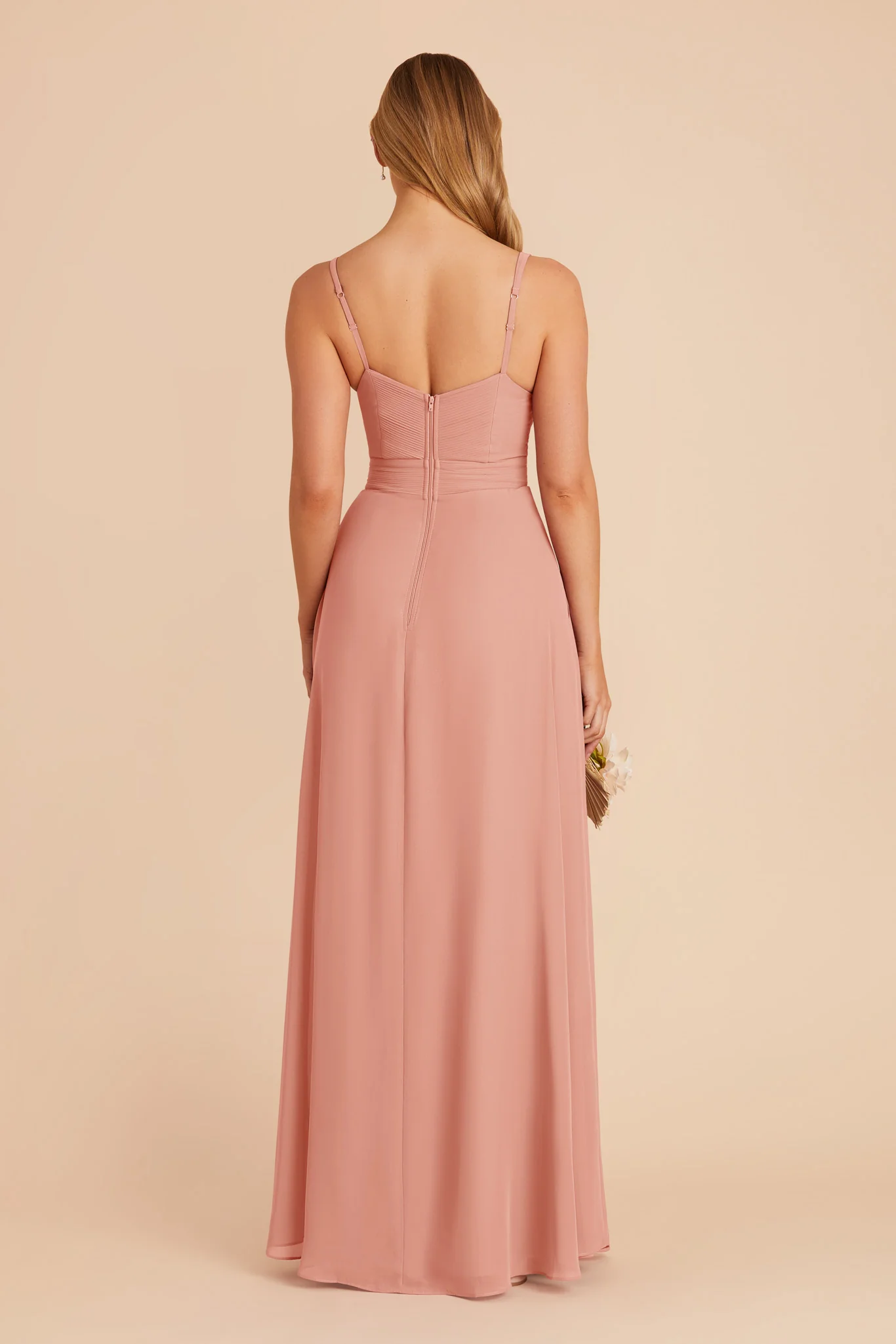 Deborah Chiffon Dress - Dusty Rose - Image 6