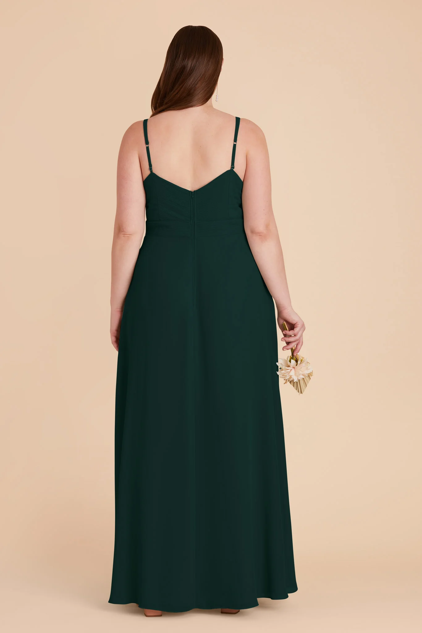 Deborah Chiffon Dress - Emerald - Image 13