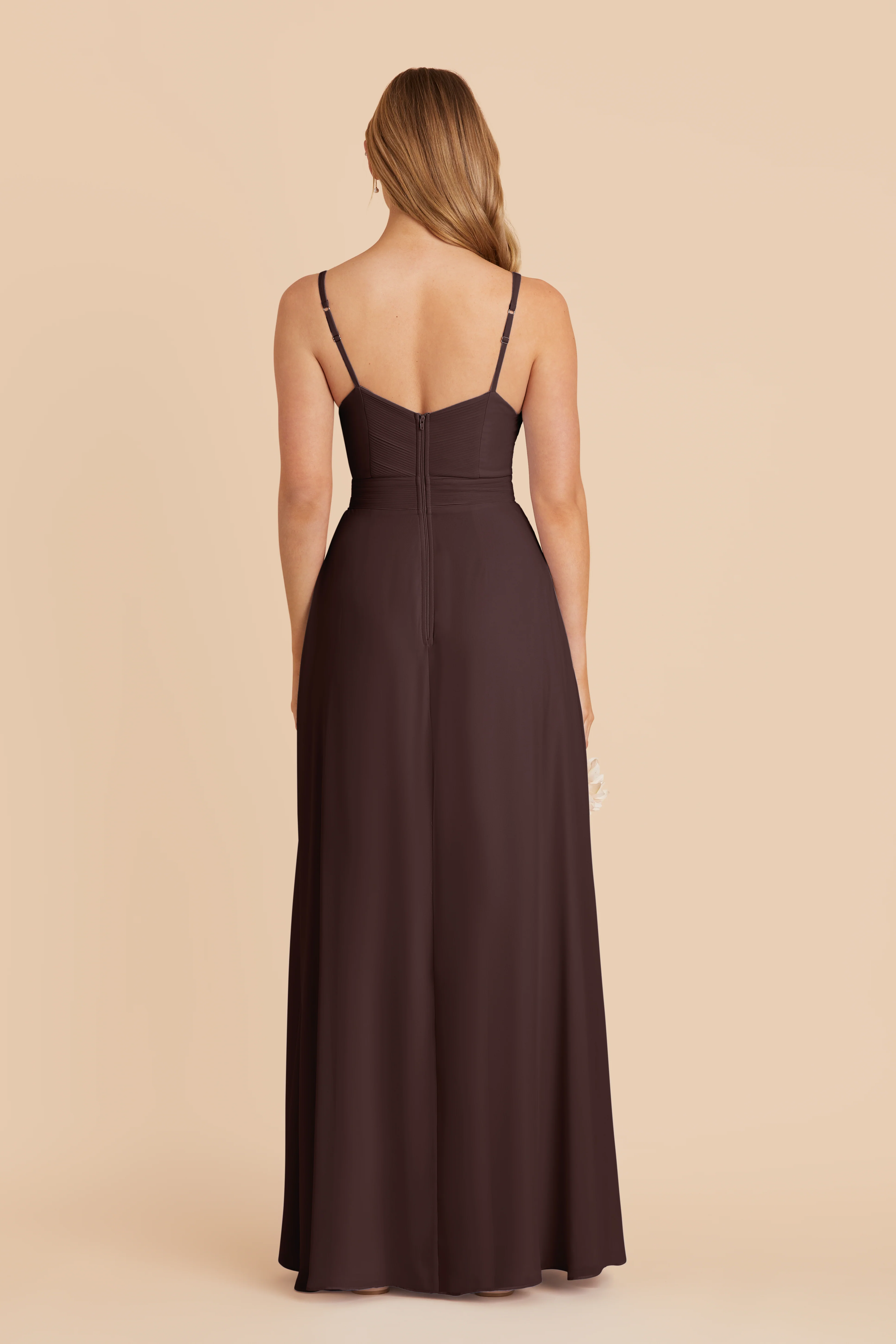 Deborah Chiffon Dress - Espresso - Image 5