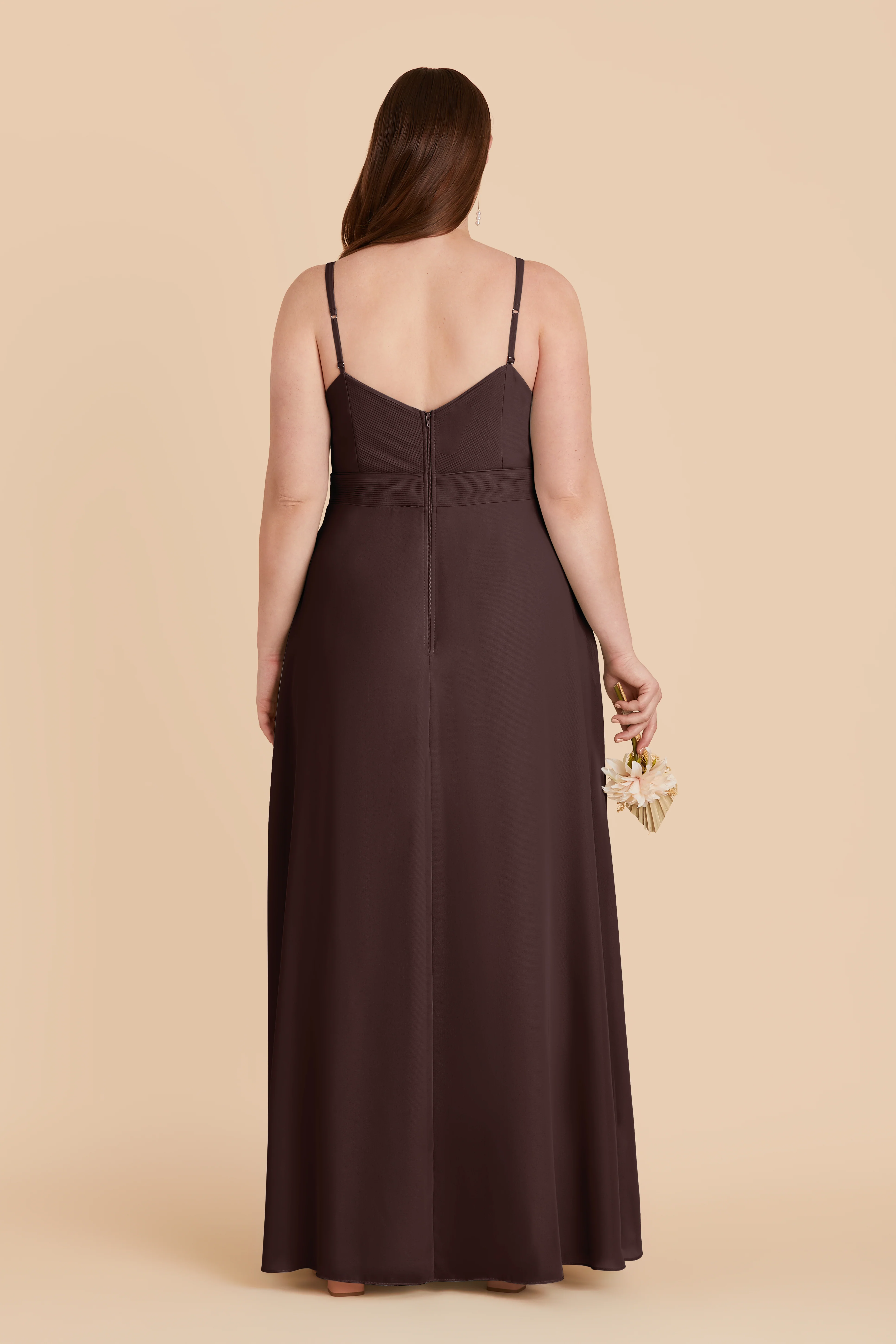 Deborah Chiffon Dress - Espresso - Image 6