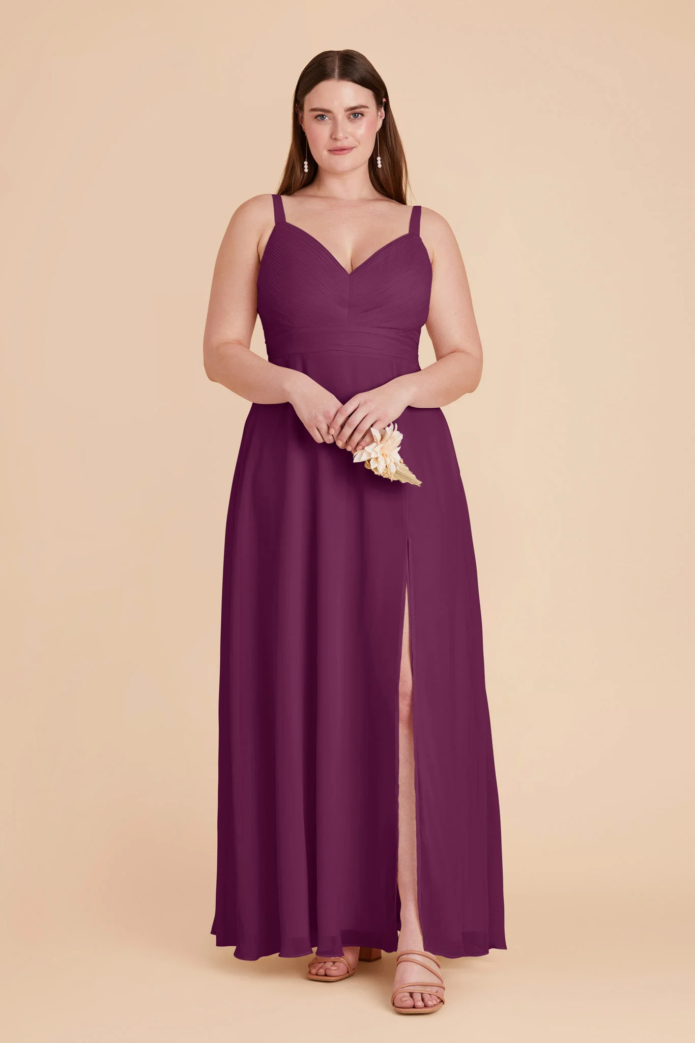 Deborah Chiffon Dress - Fig - Image 10