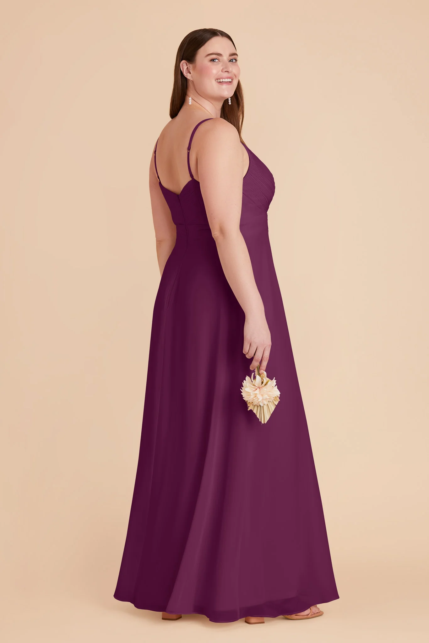 Deborah Chiffon Dress - Fig - Image 11