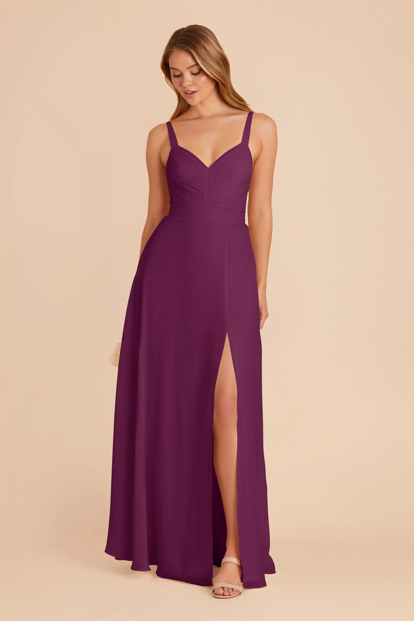 Deborah Chiffon Dress - Fig - Image 5