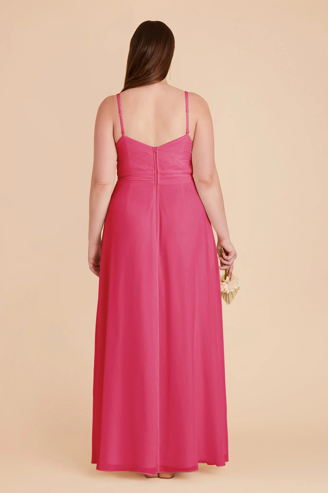 Deborah Chiffon Dress - Fuchsia - Image 11