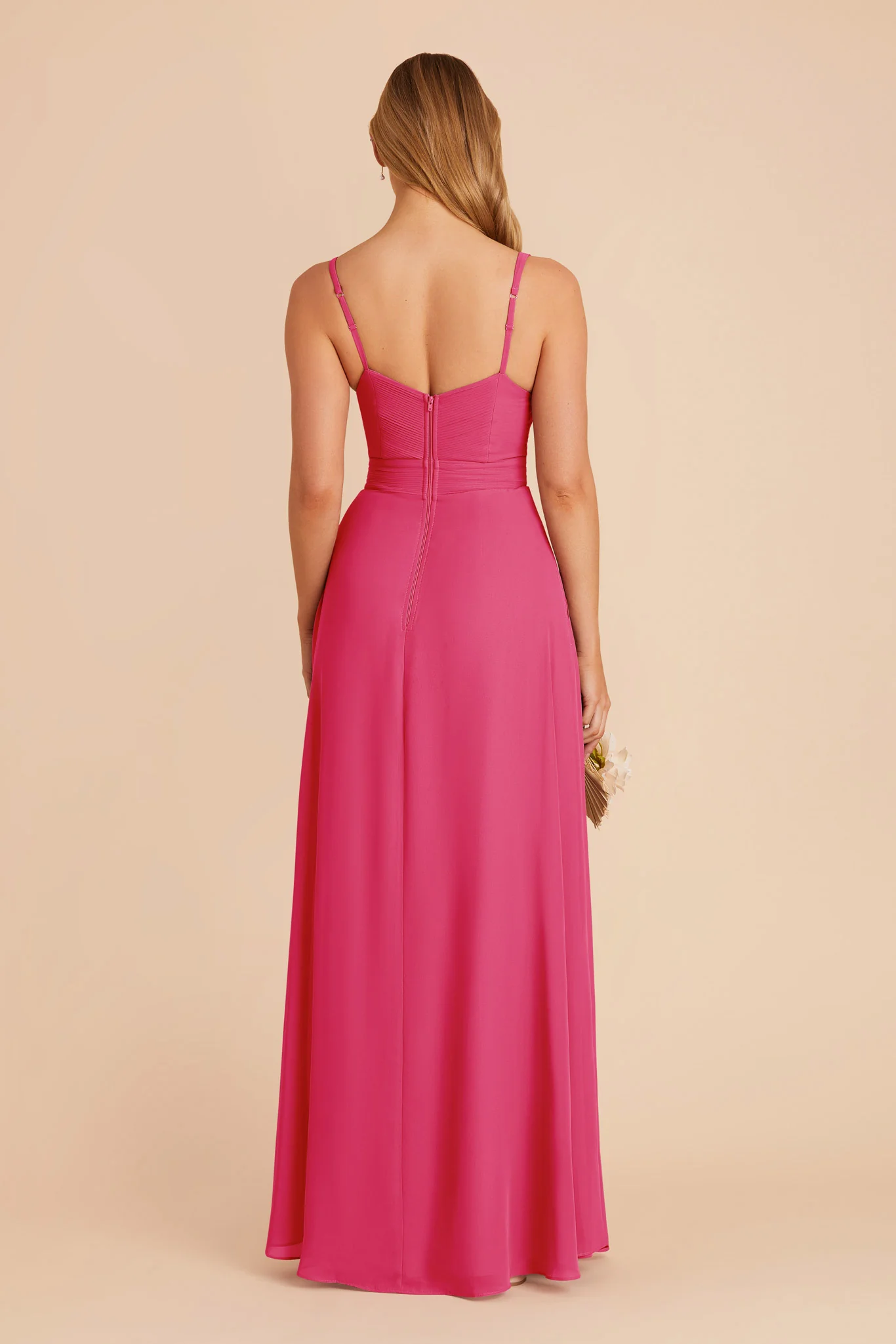 Deborah Chiffon Dress - Fuchsia - Image 7