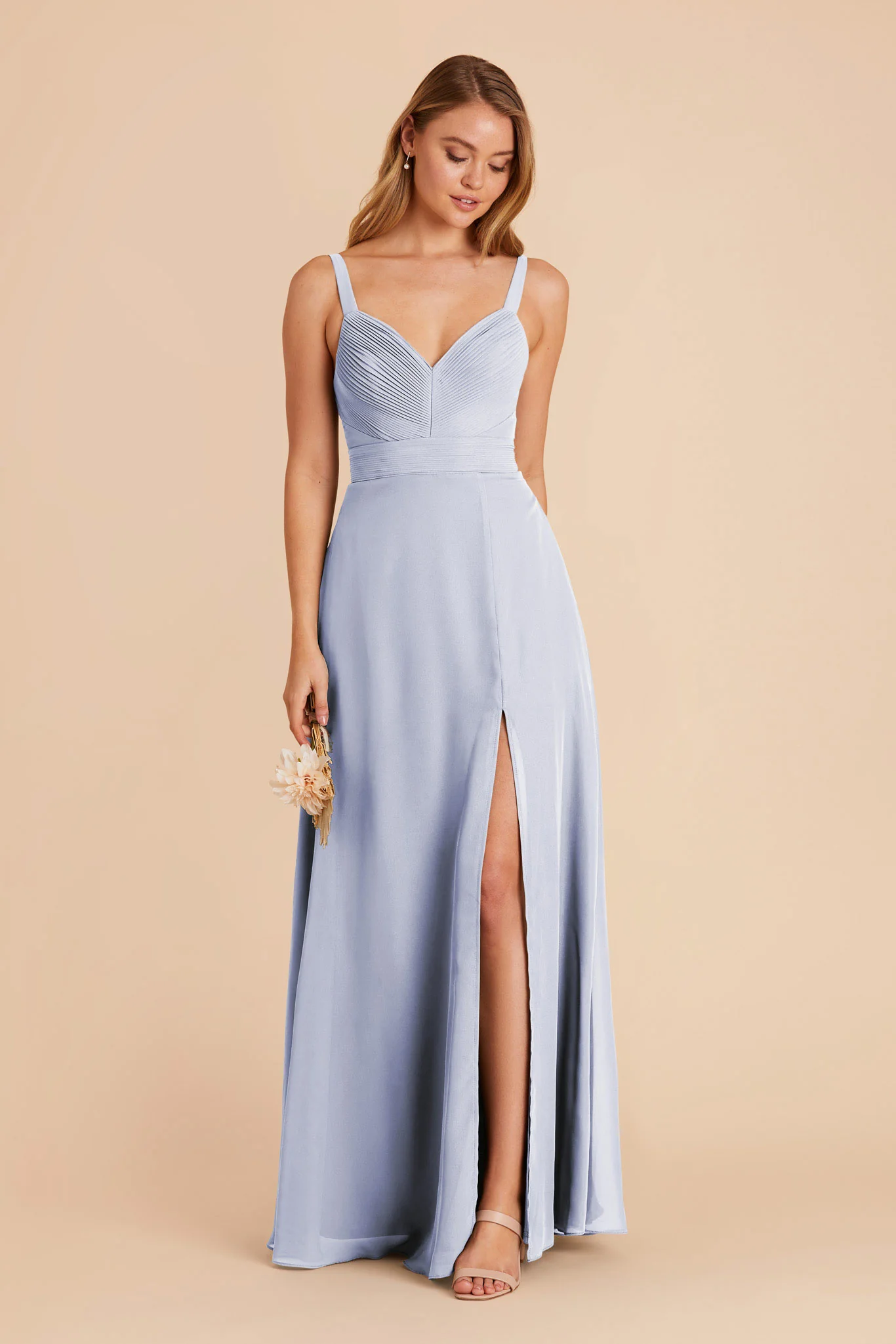 Deborah Chiffon Dress - Ice Blue - Image 5