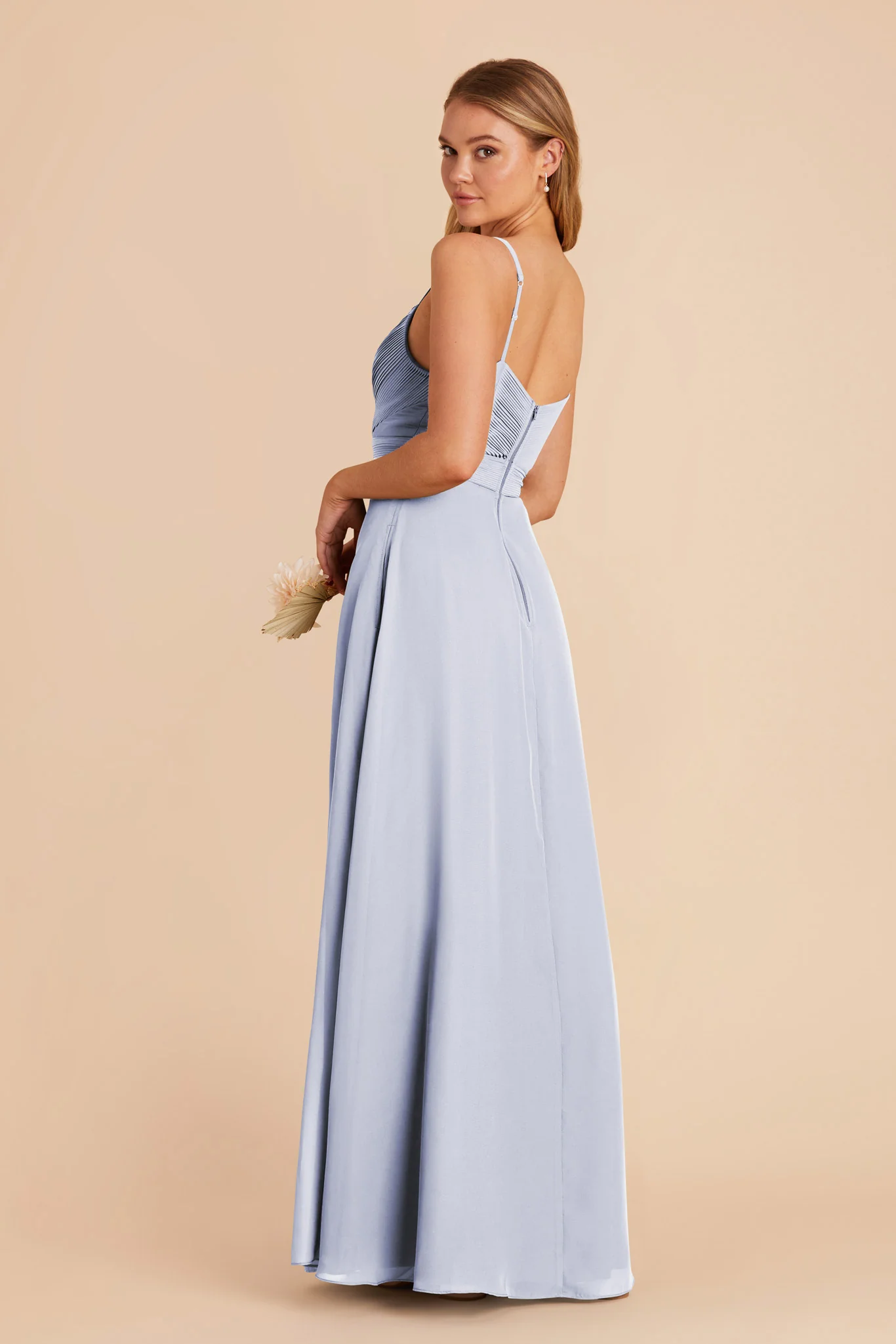 Deborah Chiffon Dress - Ice Blue - Image 8