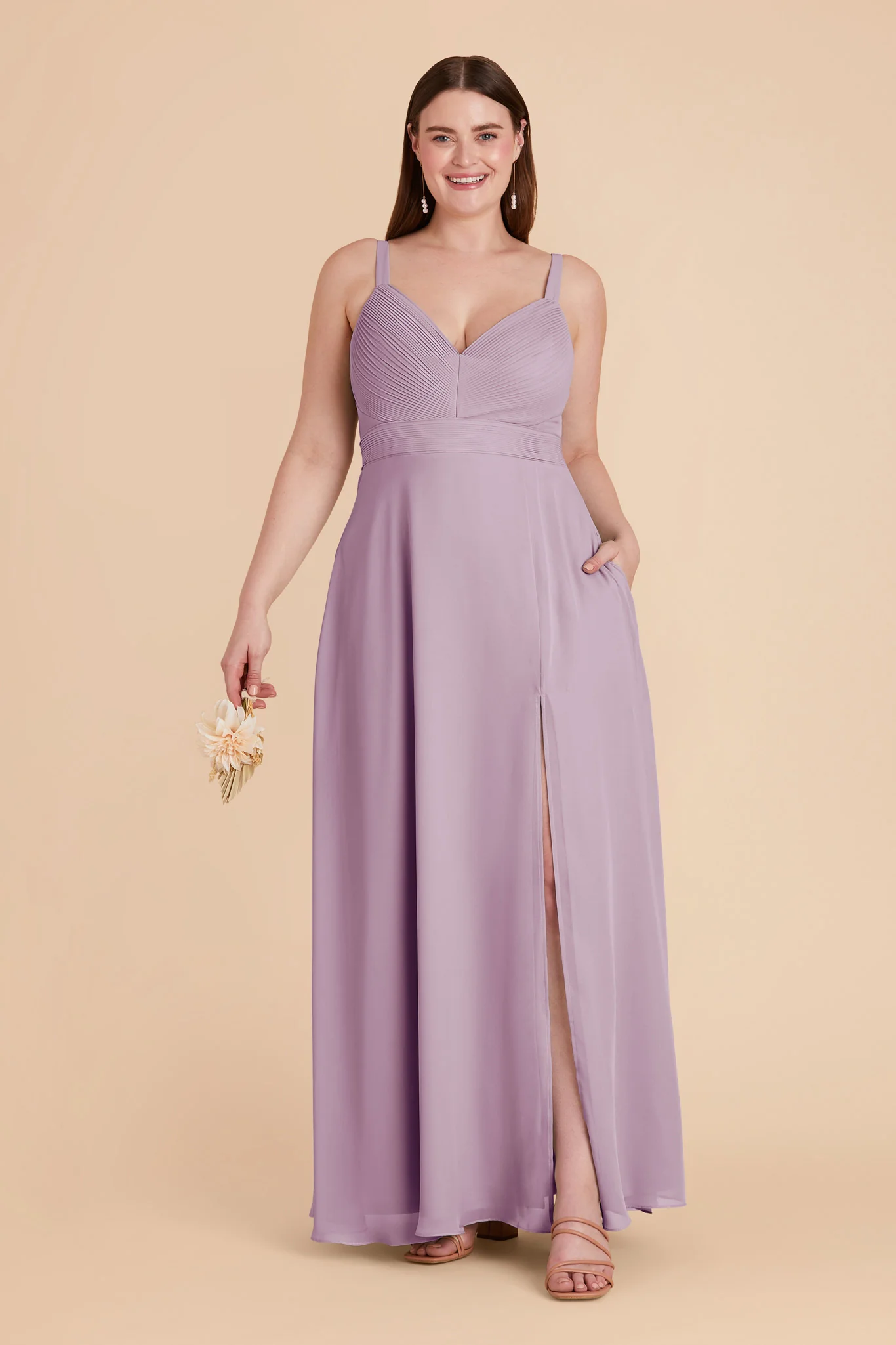 Deborah Chiffon Dress - Lavender - Image 10