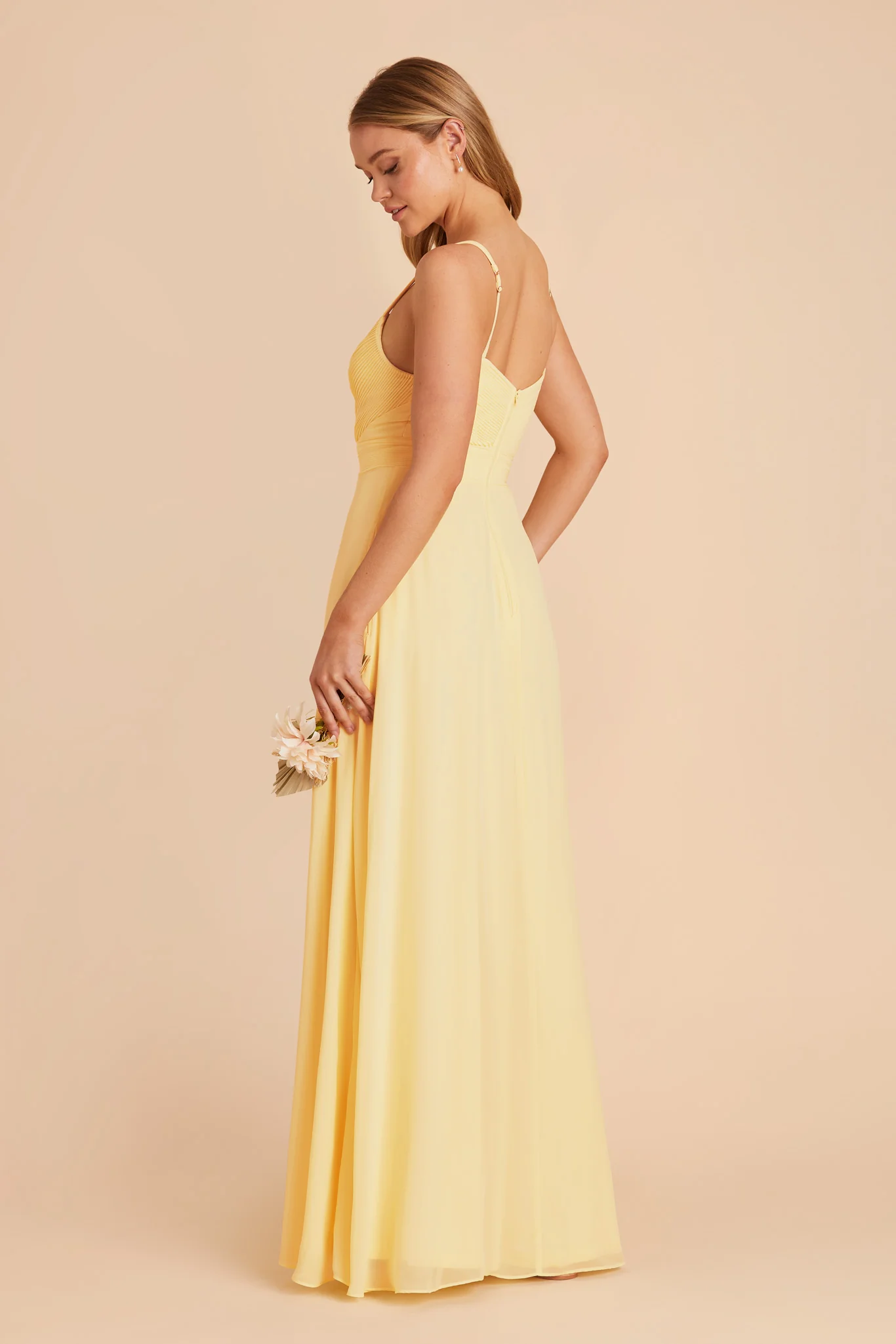 Deborah Chiffon Dress - Lemon Sorbet - Image 3