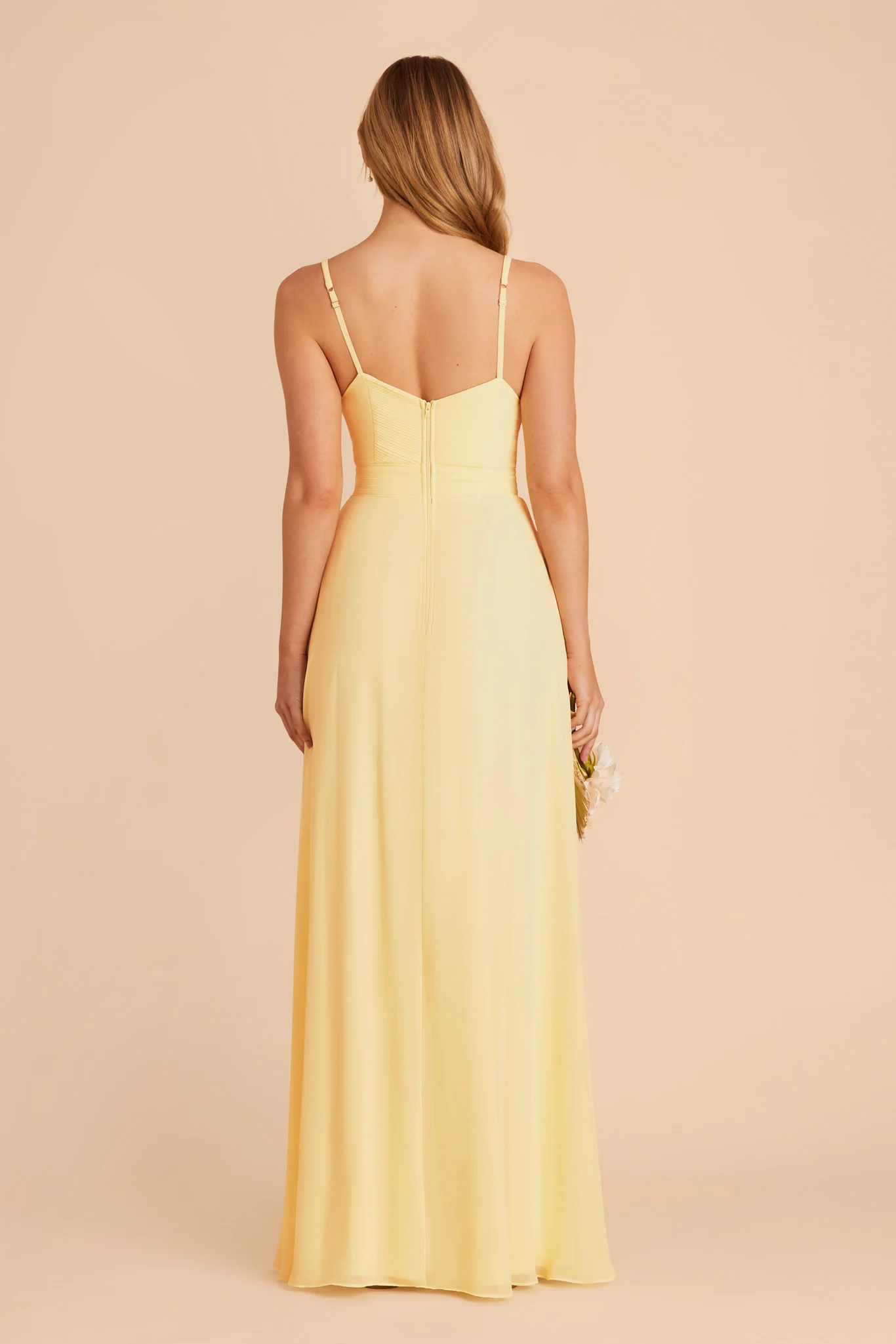 Deborah Chiffon Dress - Lemon Sorbet - Image 4