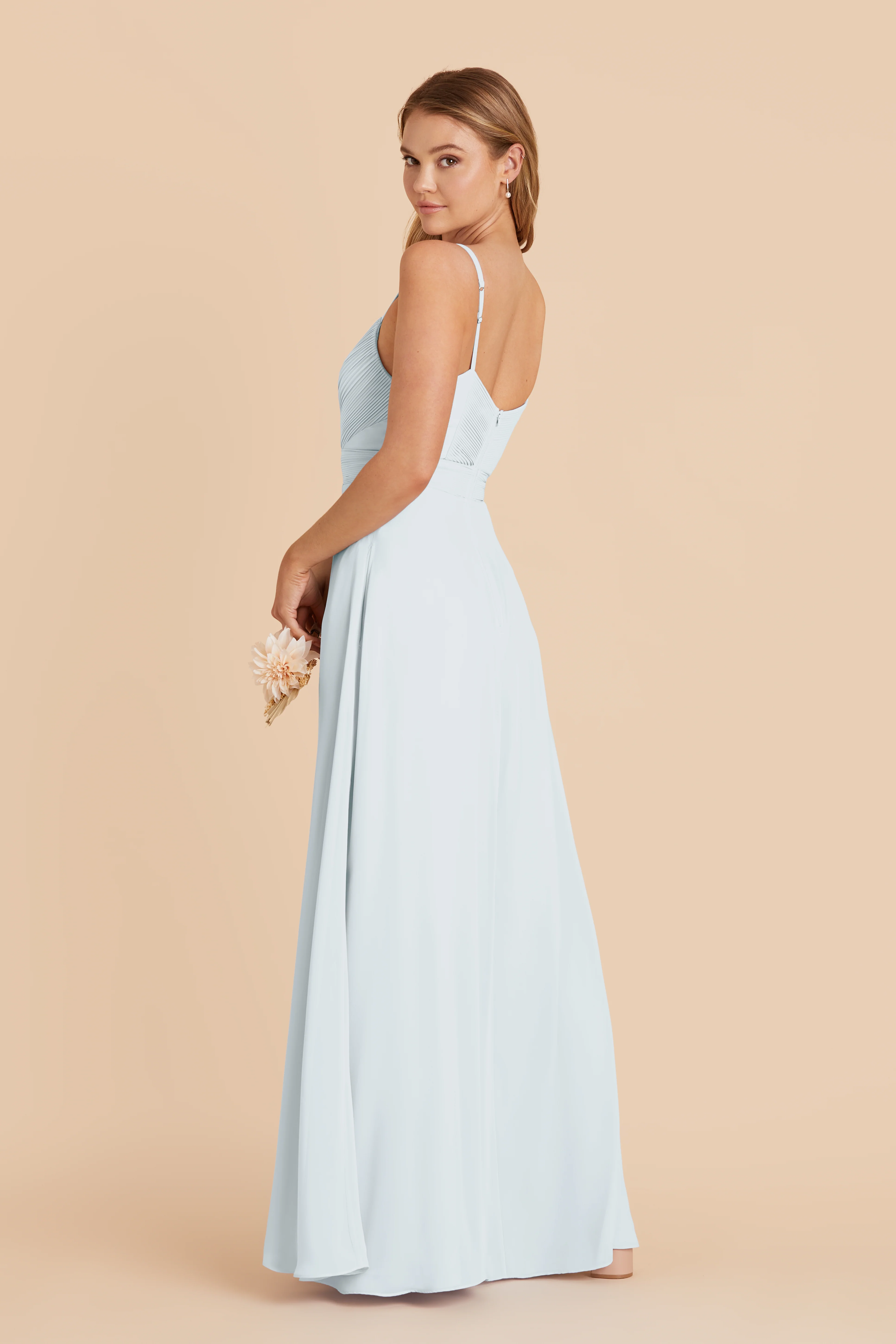 Deborah Chiffon Dress - Mist Blue - Image 4