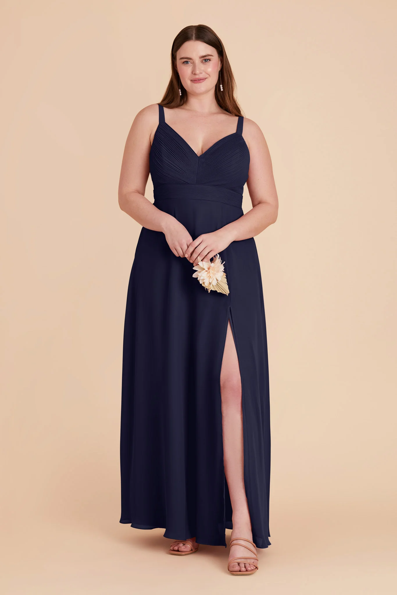Deborah Chiffon Dress - Navy - Image 10