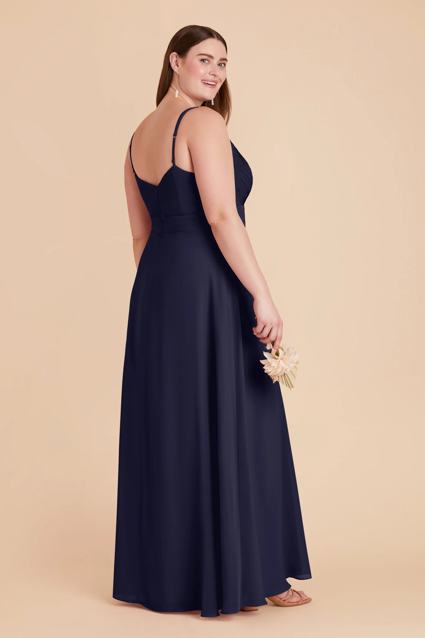 Deborah Chiffon Dress - Navy - Image 11