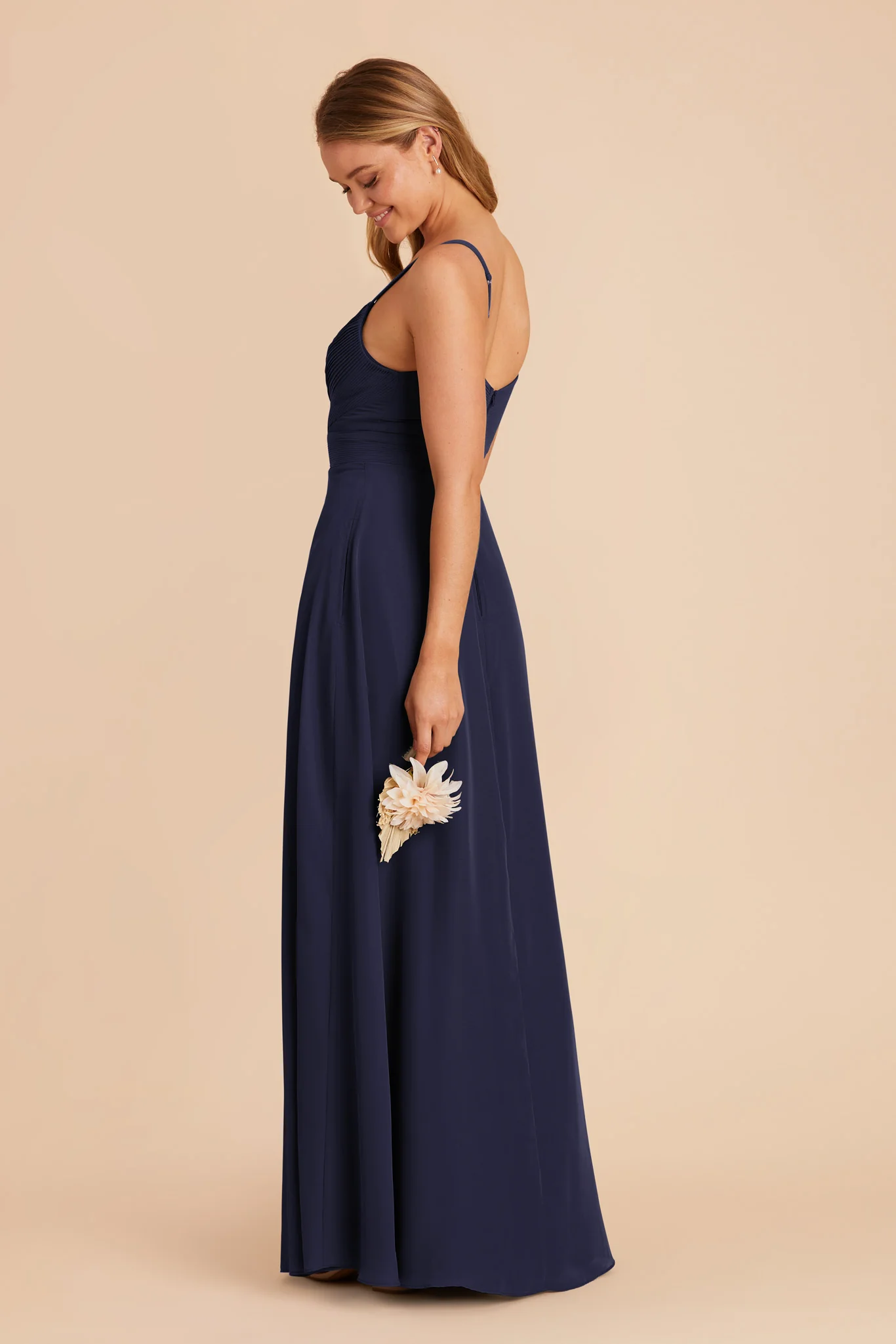 Deborah Chiffon Dress - Navy - Image 7