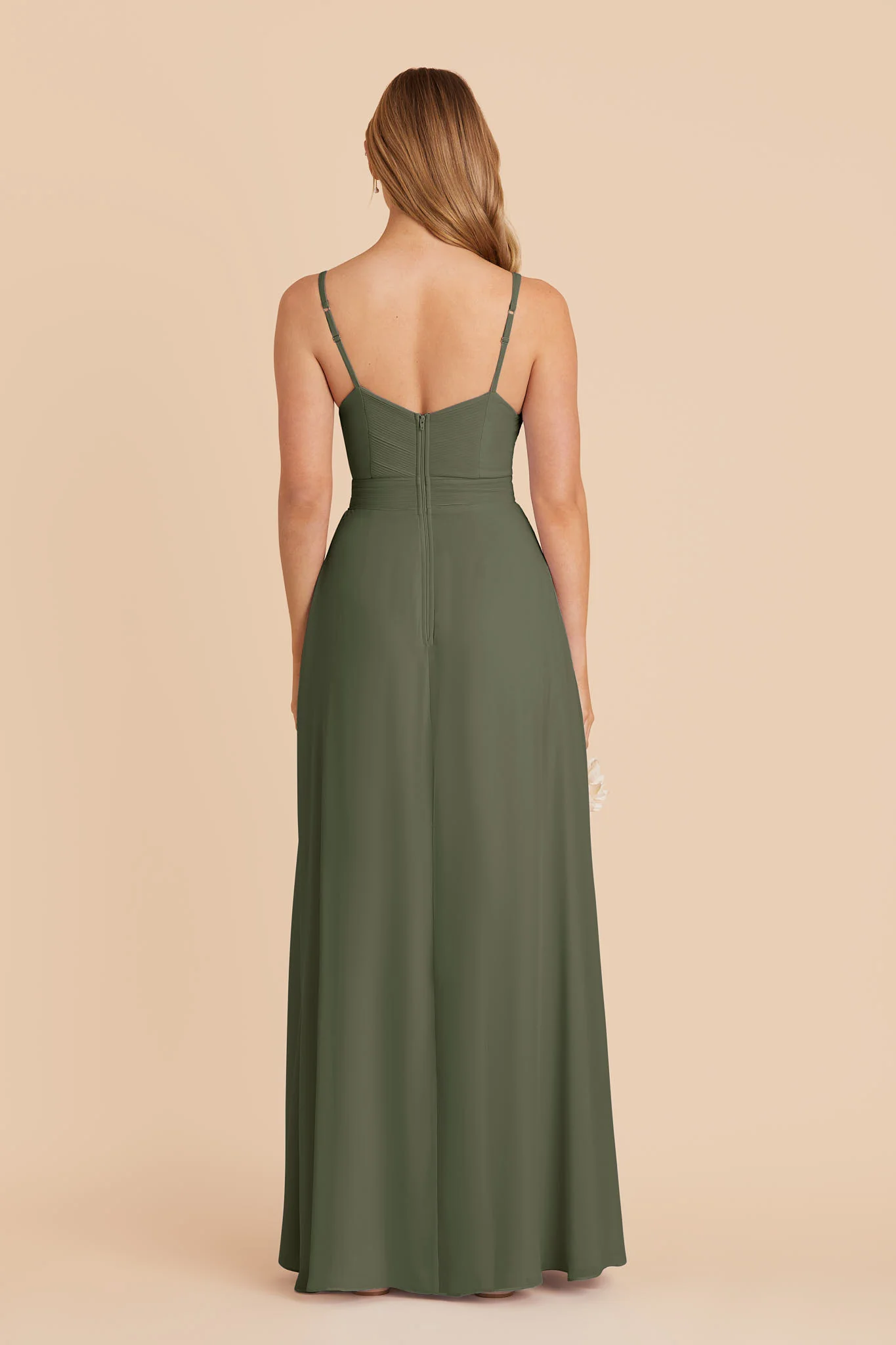 Deborah Chiffon Dress - Olive - Image 5