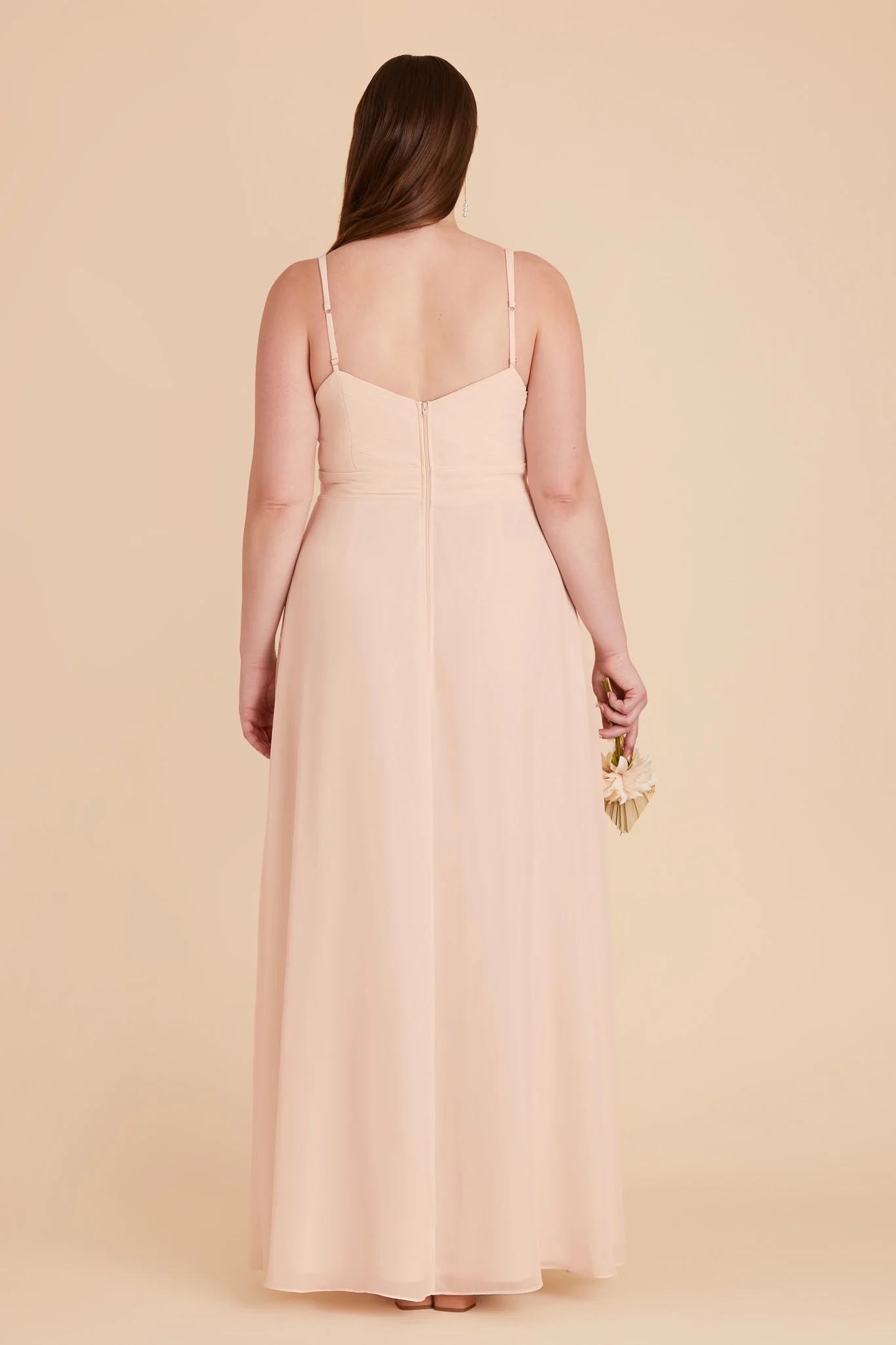 Deborah Chiffon Dress - Pale Blush - Image 11