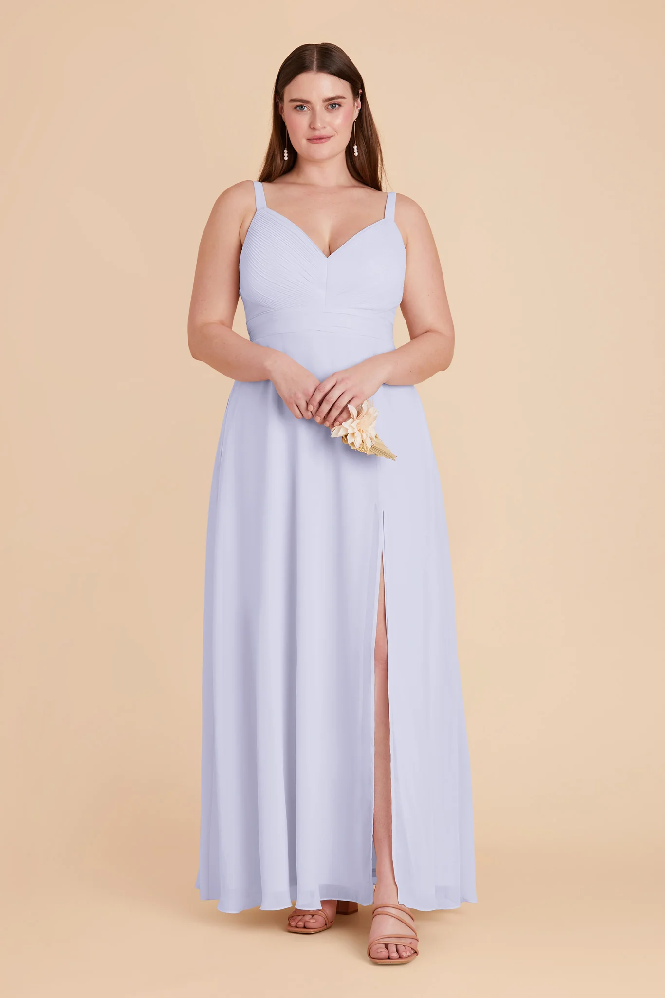 Deborah Chiffon Dress - Periwinkle Blue - Image 3