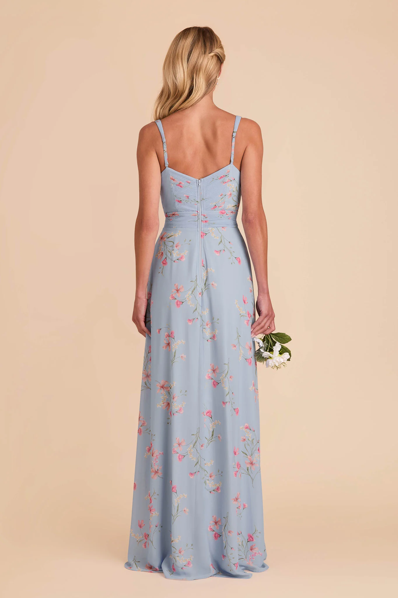 Deborah Chiffon Dress - Periwinkle Blue Le Fleur - Image 4