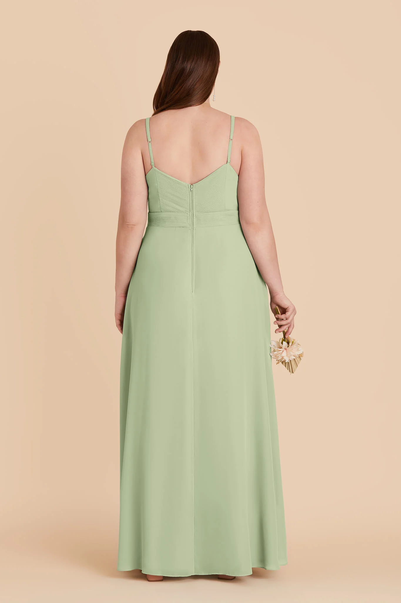 Deborah Chiffon Dress - Pistachio - Image 6