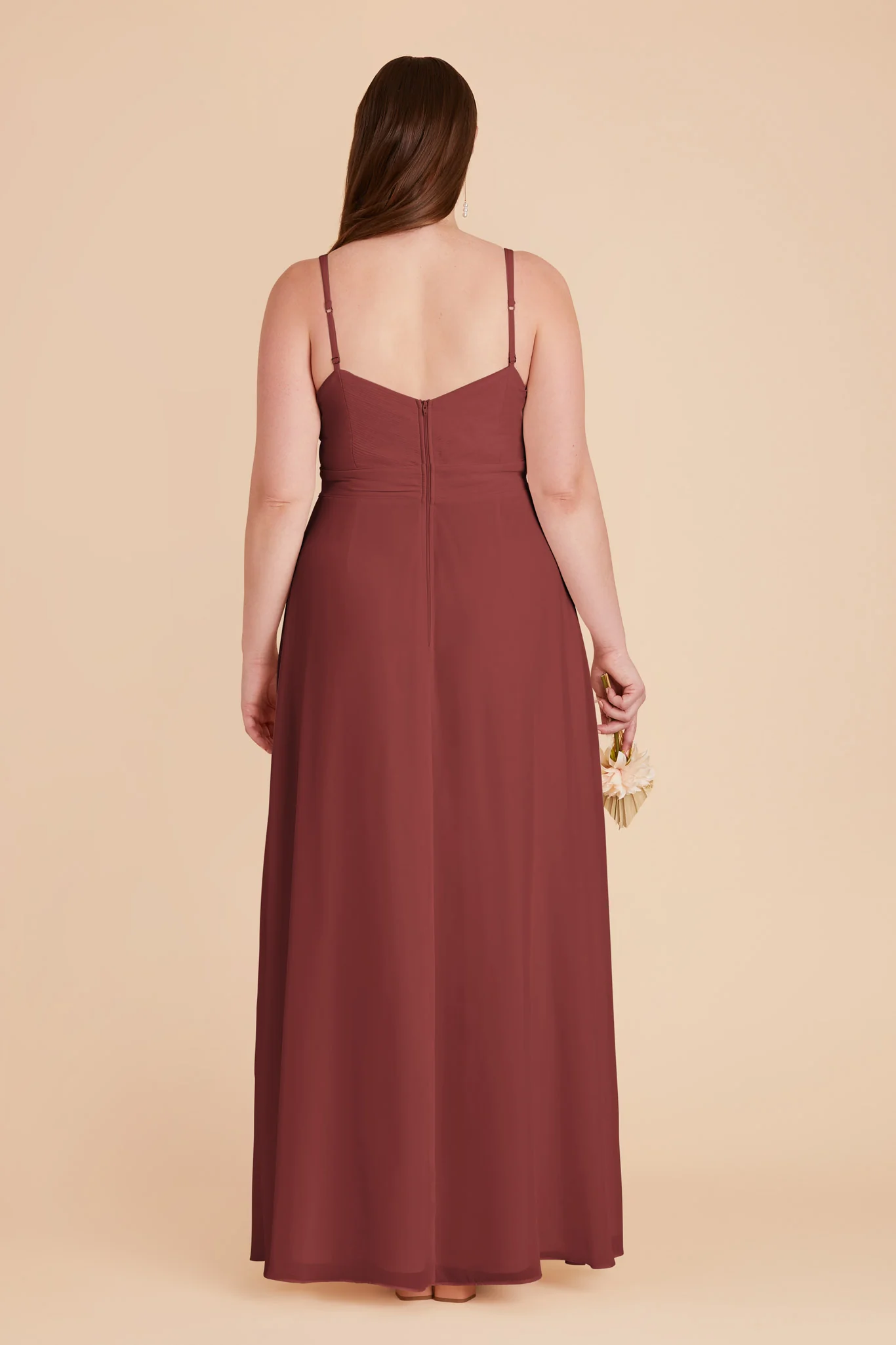 Deborah Chiffon Dress - Rosewood - Image 11