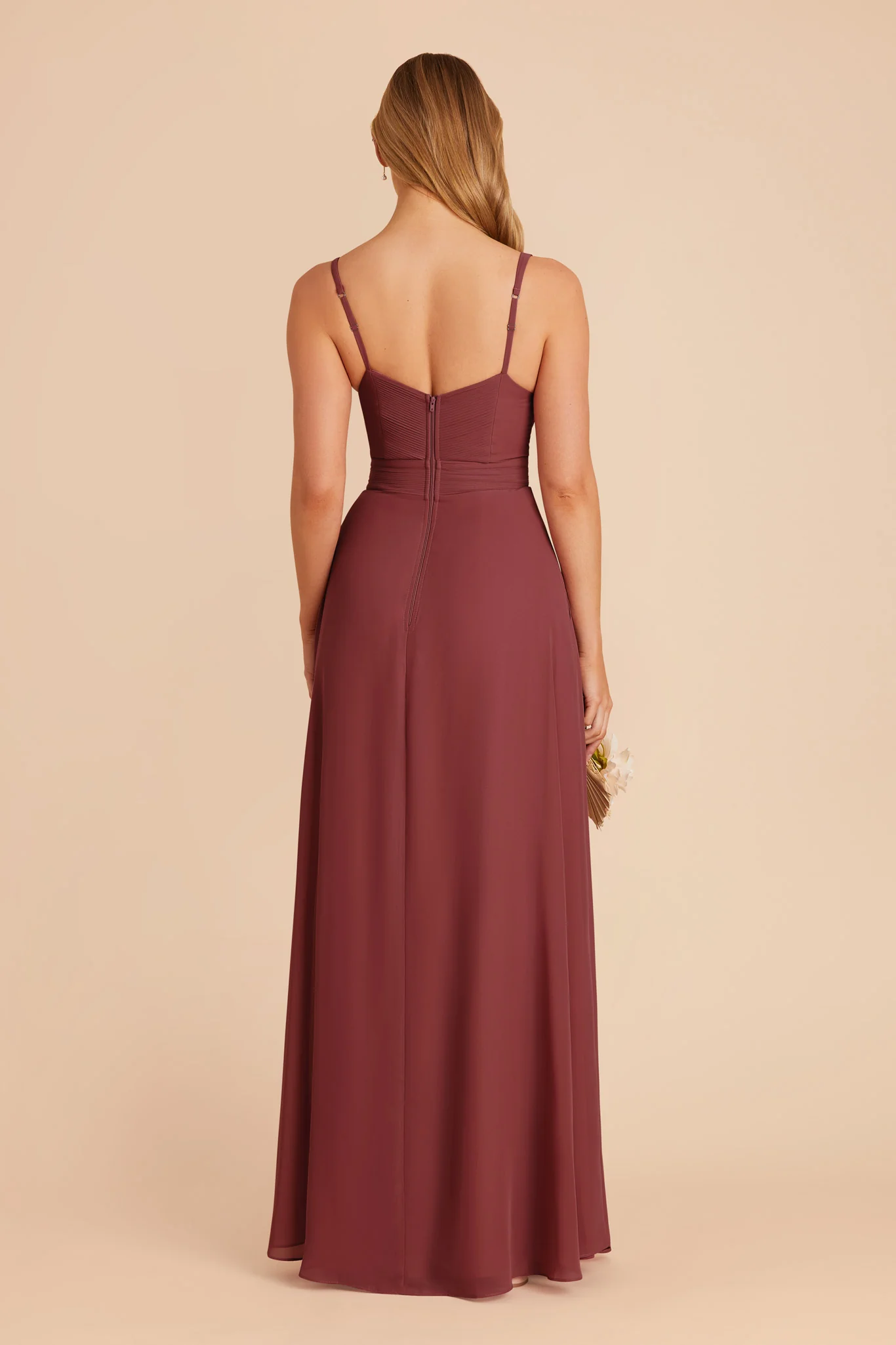 Deborah Chiffon Dress - Rosewood - Image 6