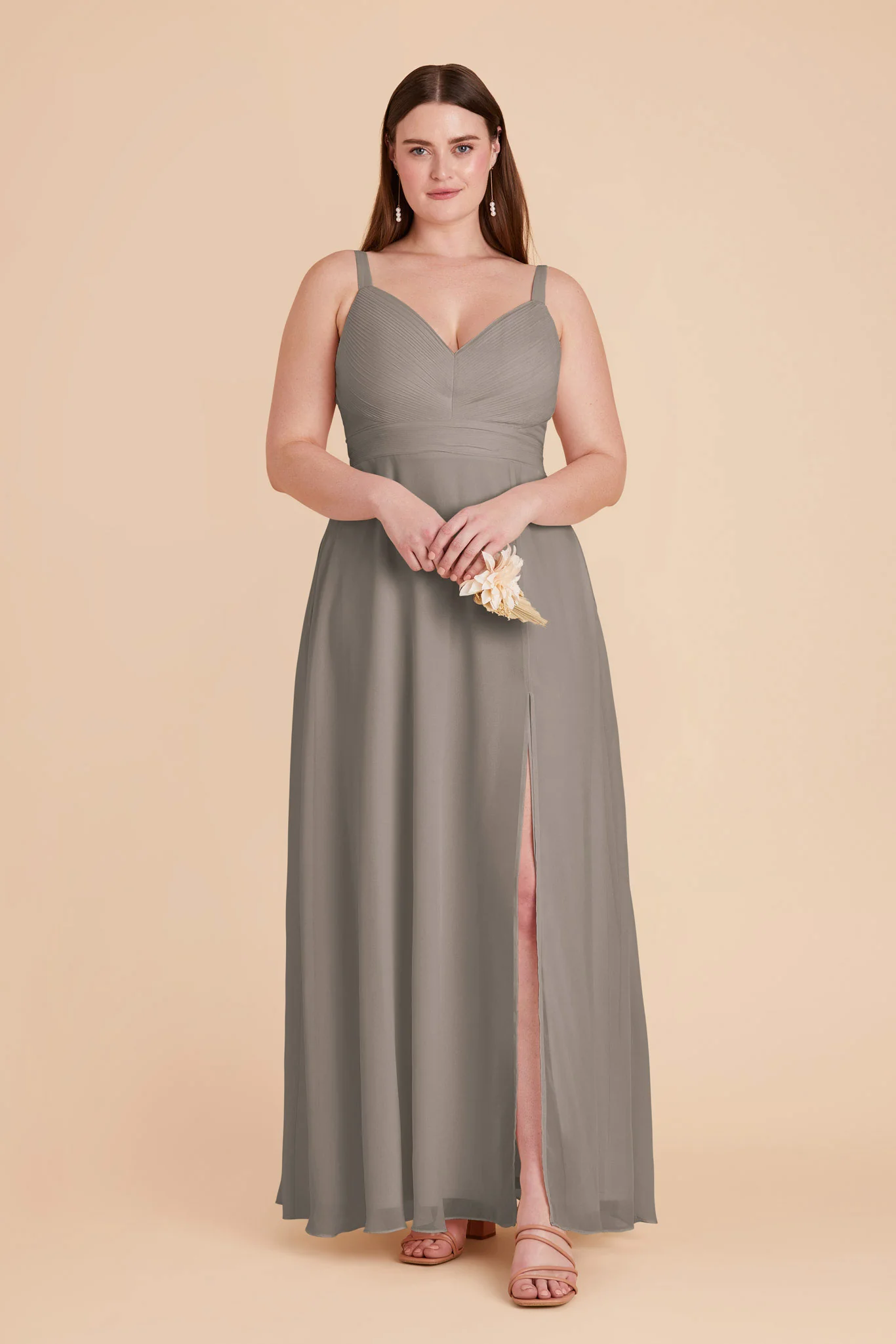Deborah Chiffon Dress - Silver - Image 10