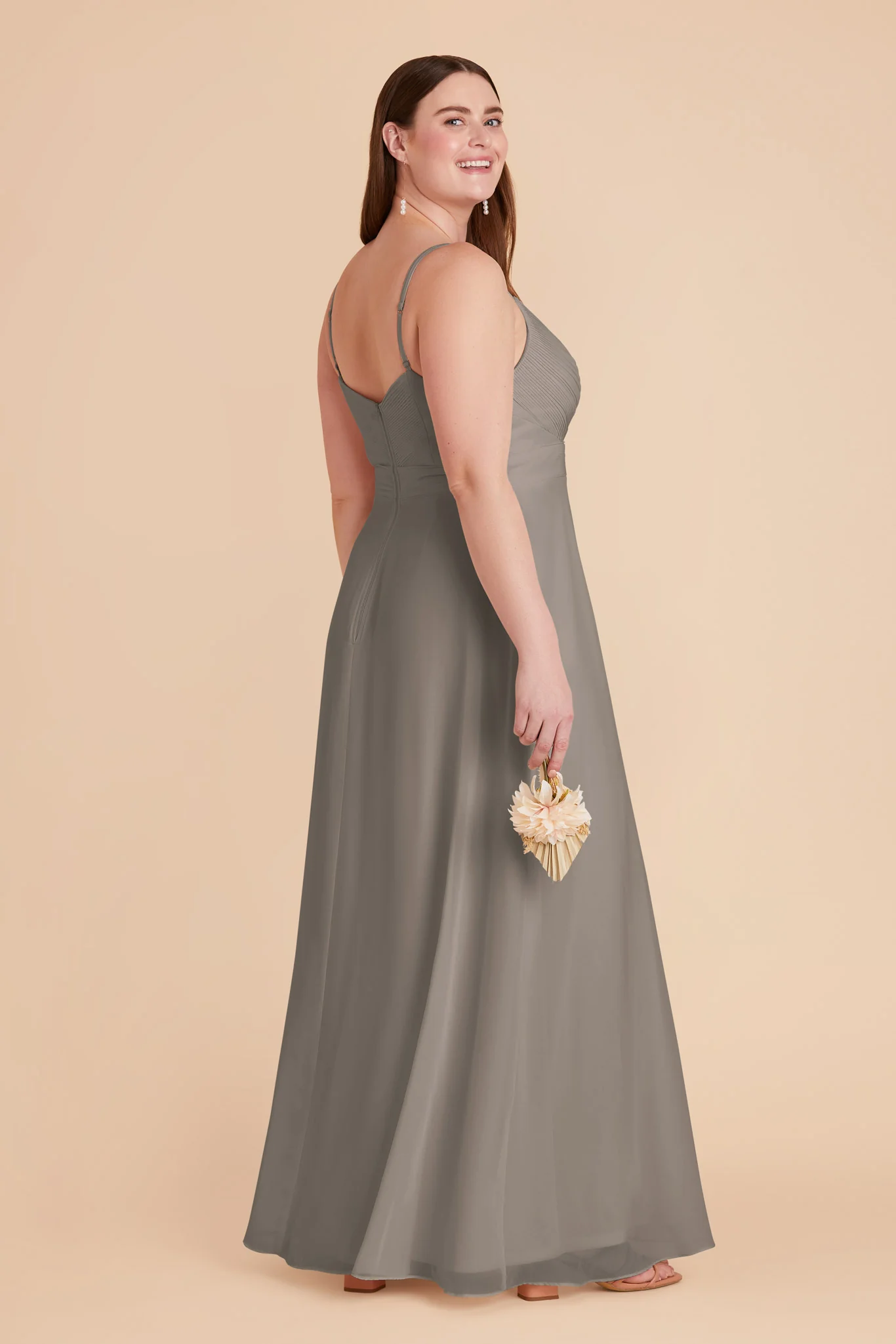 Deborah Chiffon Dress - Silver - Image 11