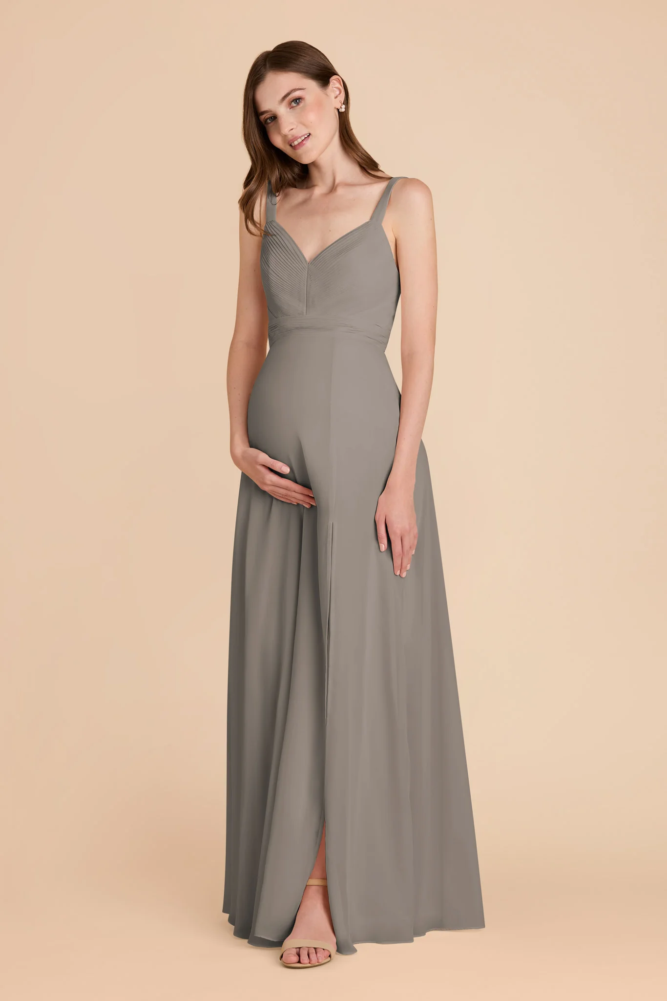 Deborah Chiffon Dress - Silver - Image 2
