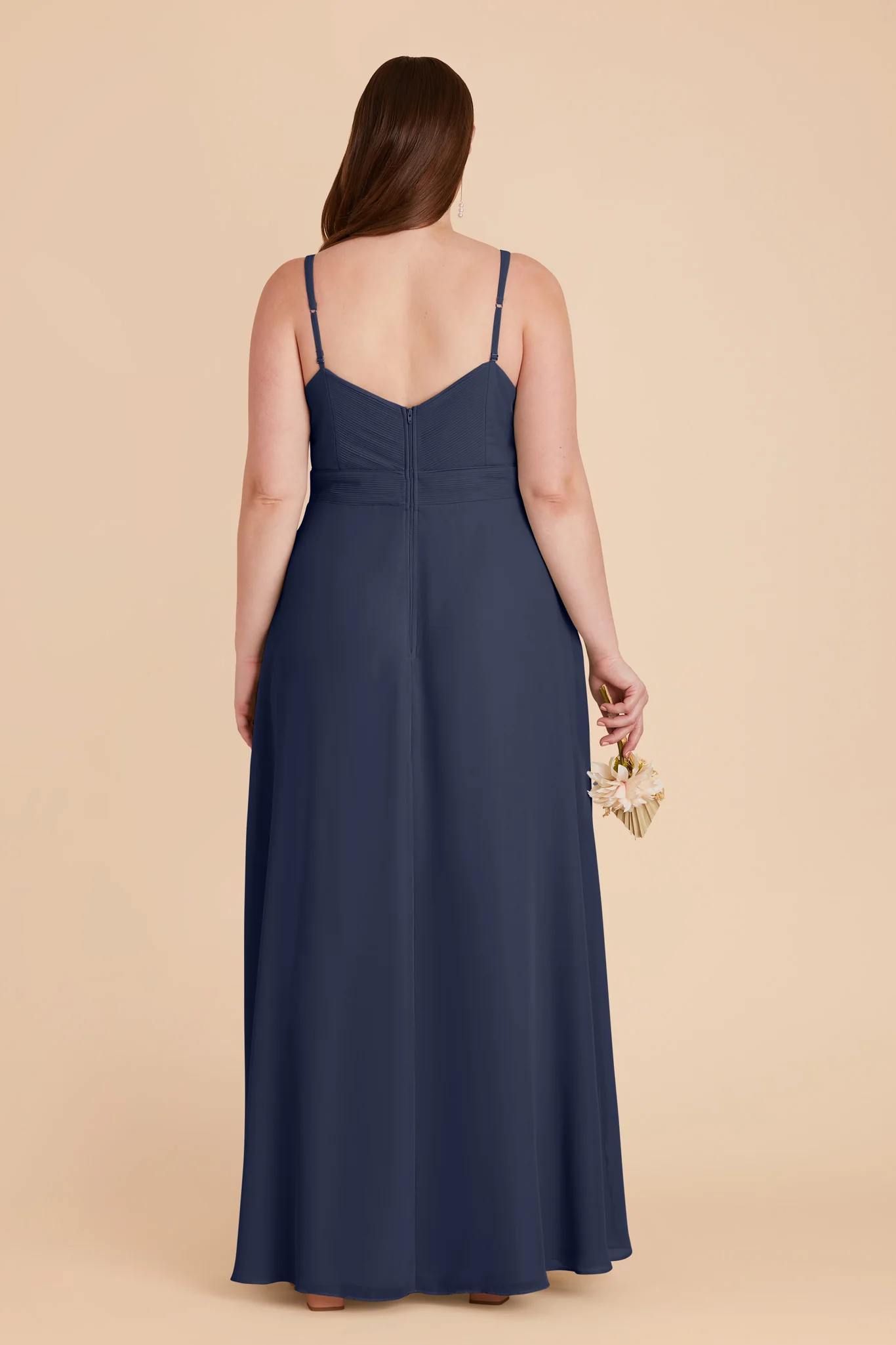 Deborah Chiffon Dress - Slate Blue - Image 12