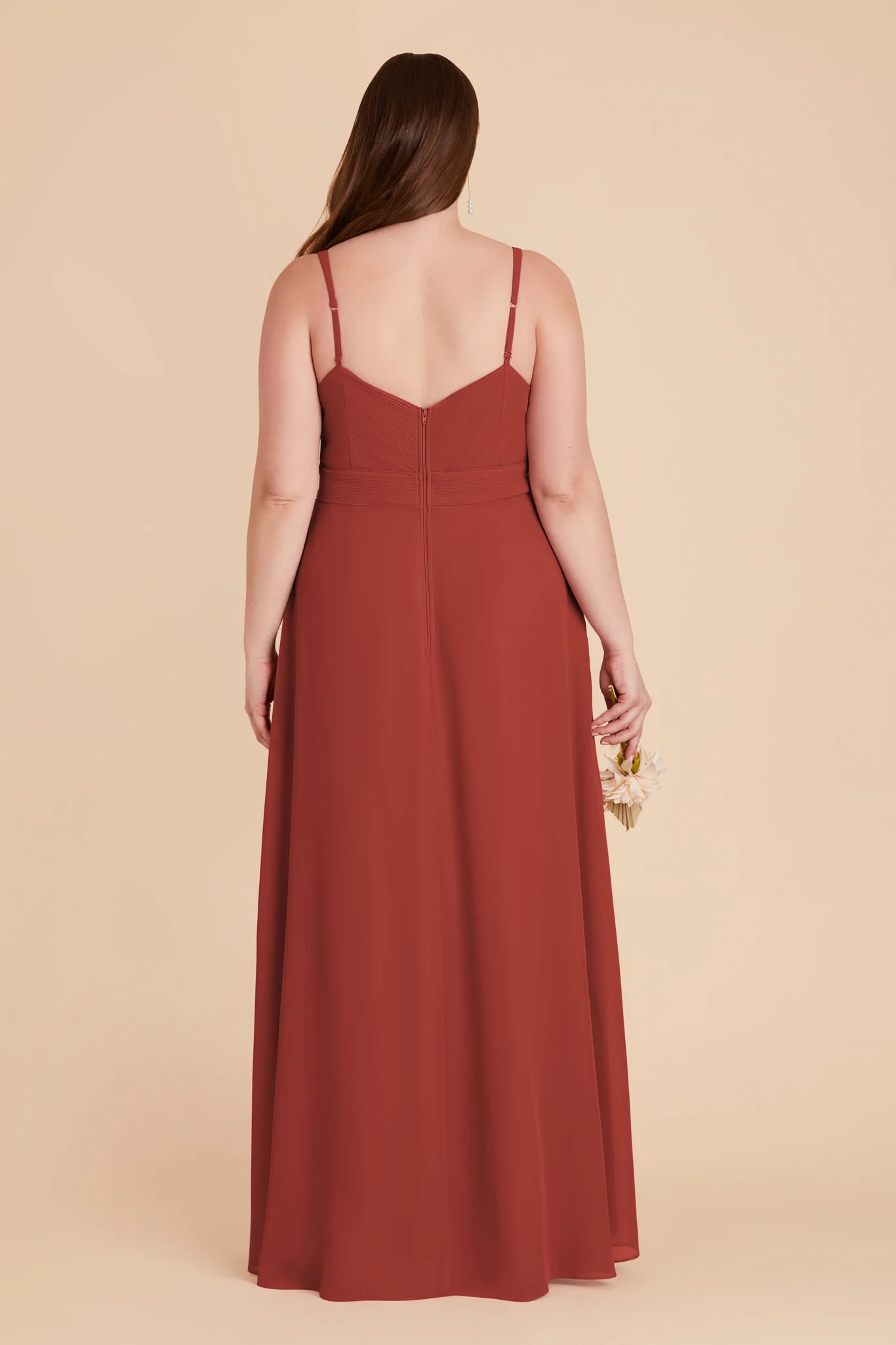 Deborah Chiffon Dress - Spice - Image 10