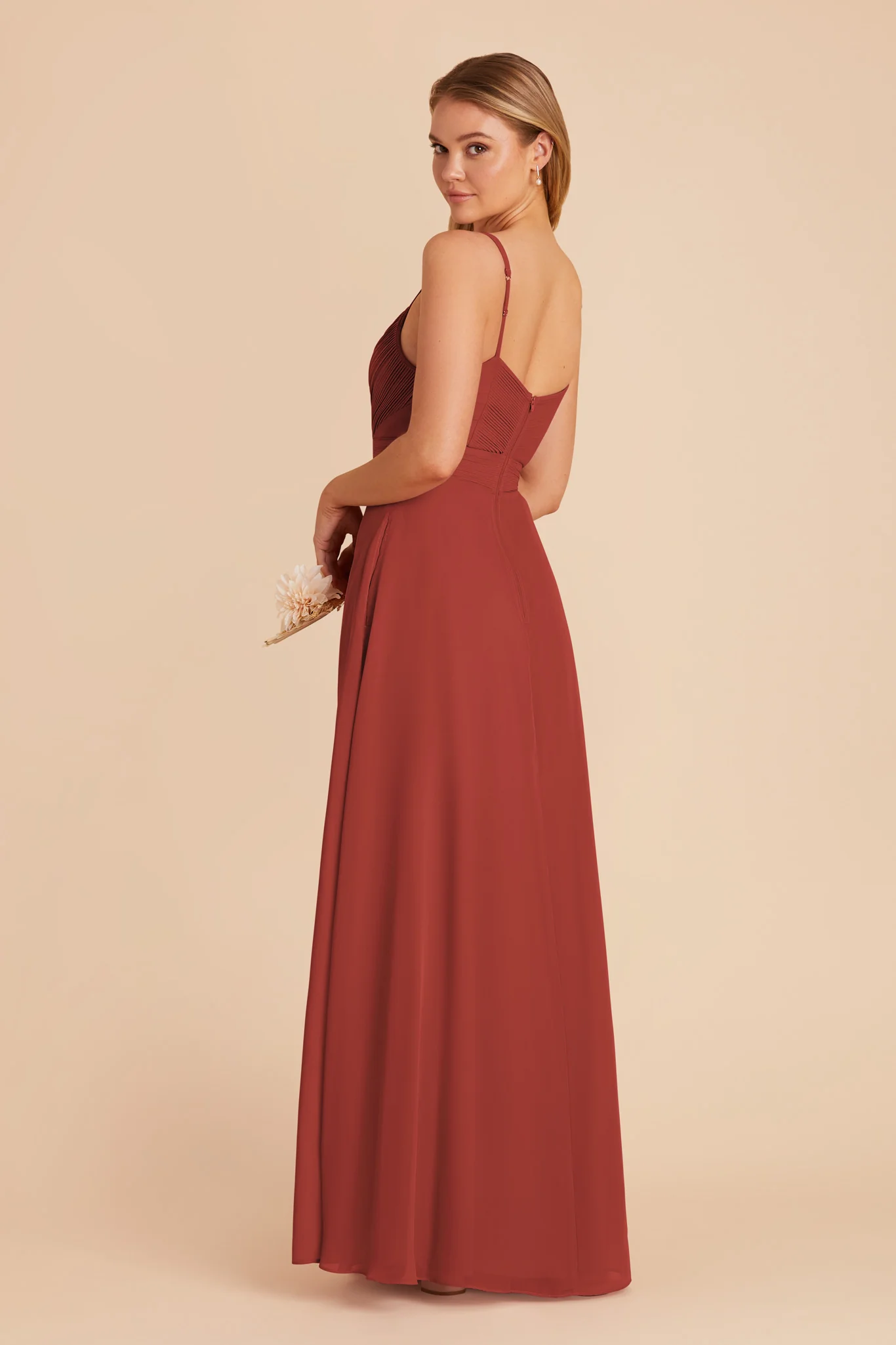 Deborah Chiffon Dress - Spice - Image 5