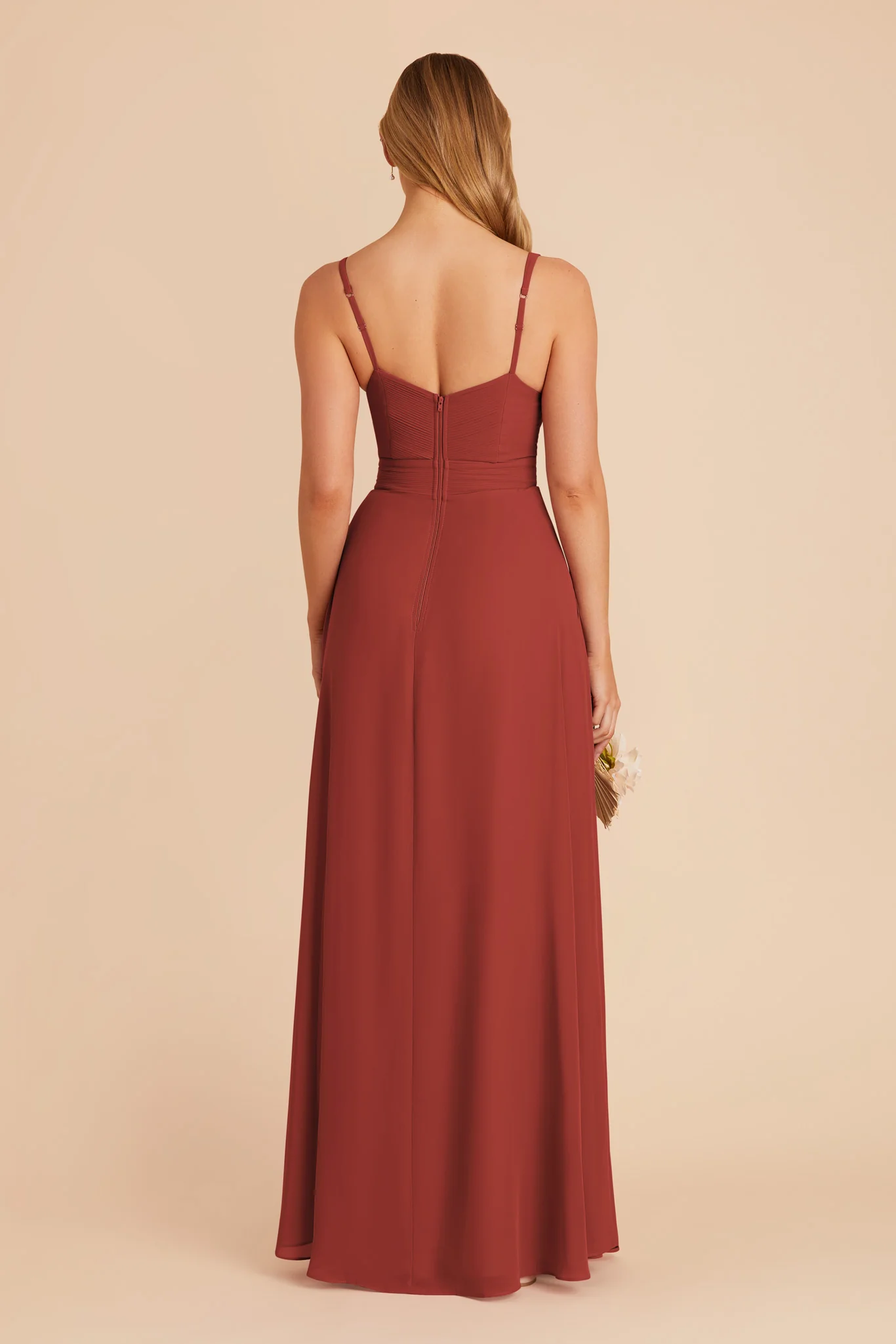 Deborah Chiffon Dress - Spice - Image 6