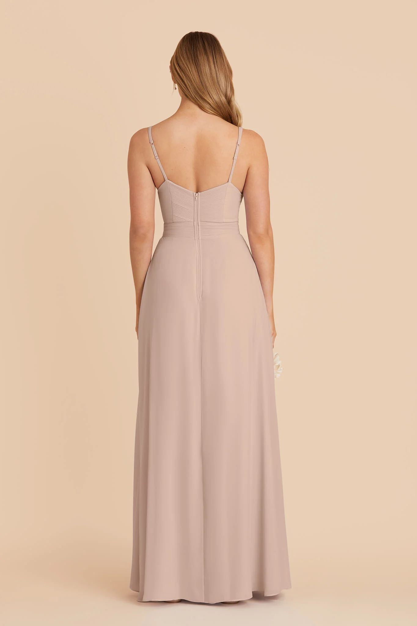 Deborah Chiffon Dress - Taupe - Image 5