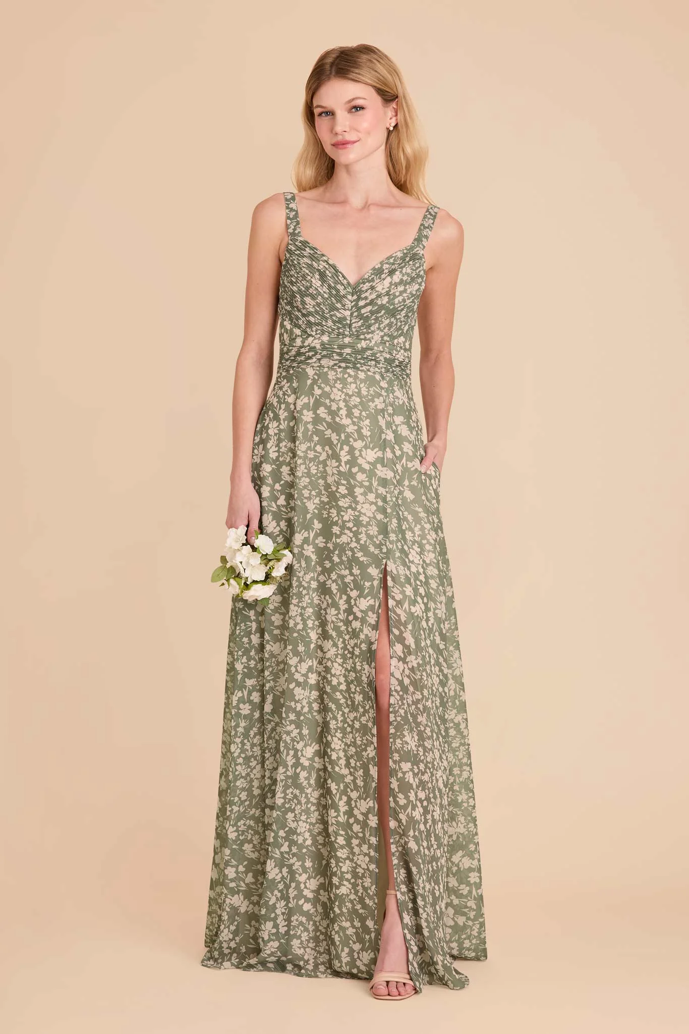 Deborah Chiffon Dress - Thyme Dreamy Floral - Image 2