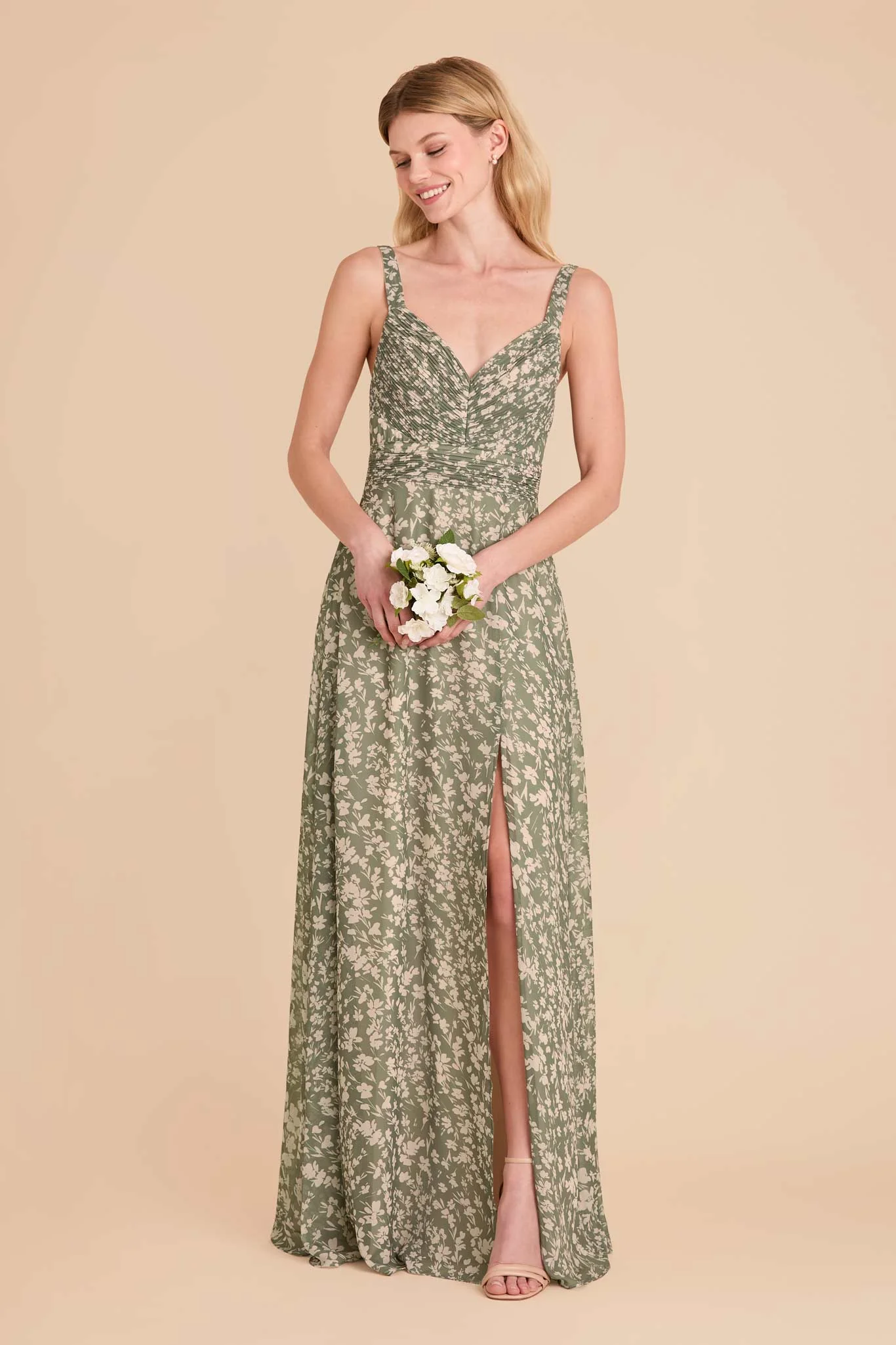 Deborah Chiffon Dress - Thyme Dreamy Floral - Image 3
