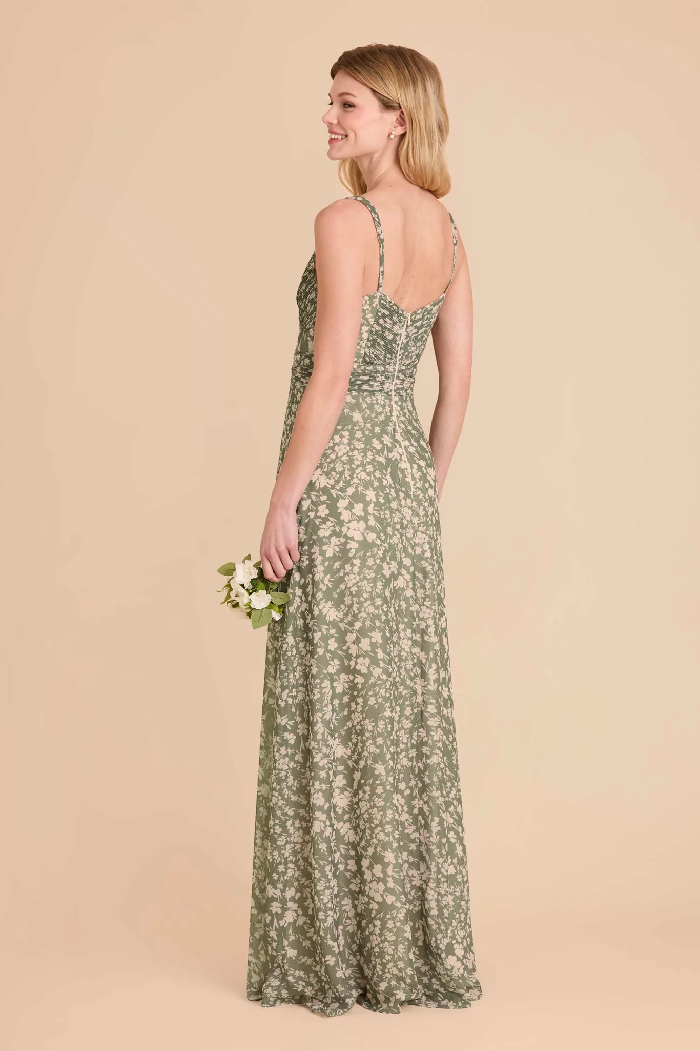 Deborah Chiffon Dress - Thyme Dreamy Floral - Image 4