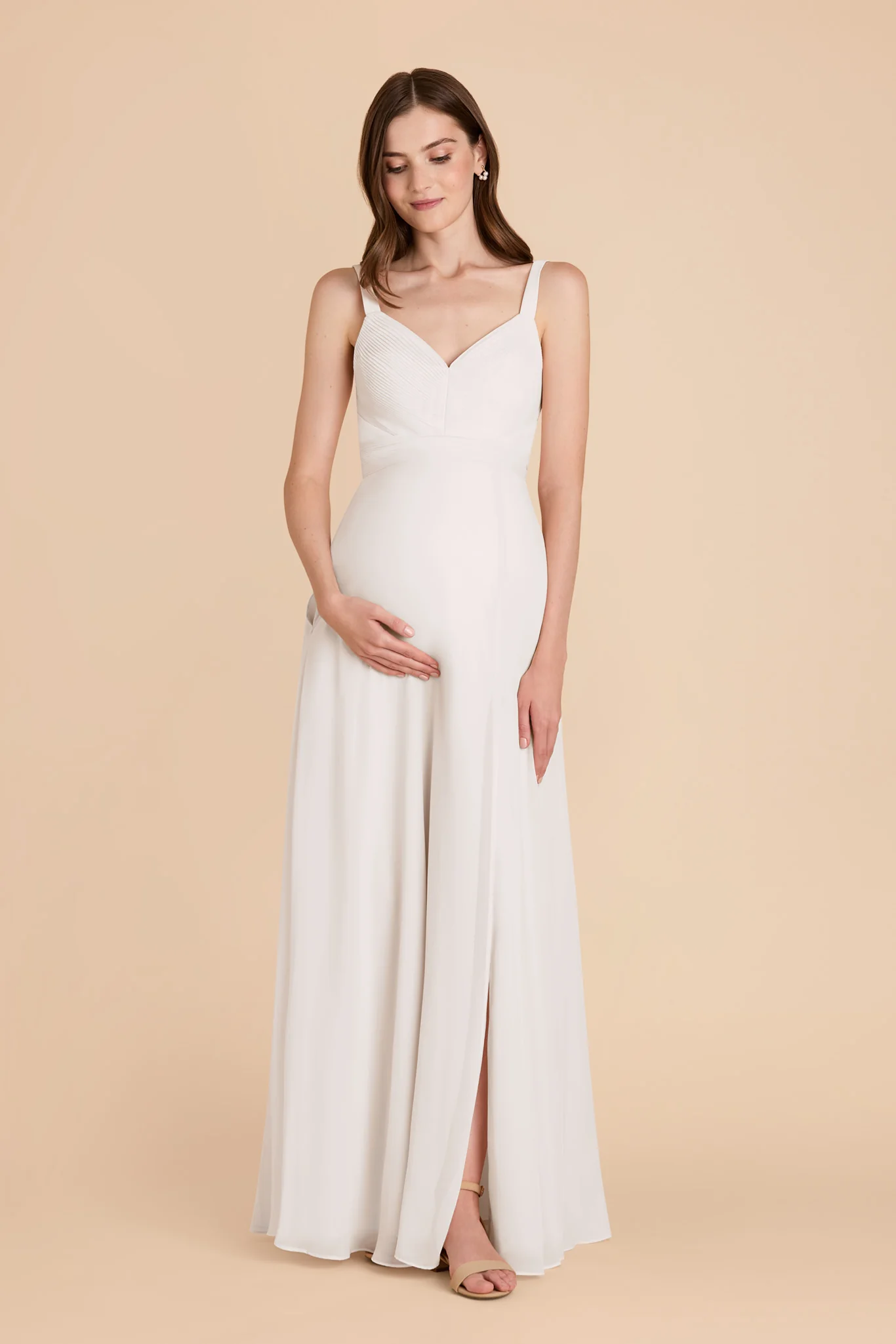 Deborah Chiffon Dress - White - Image 2