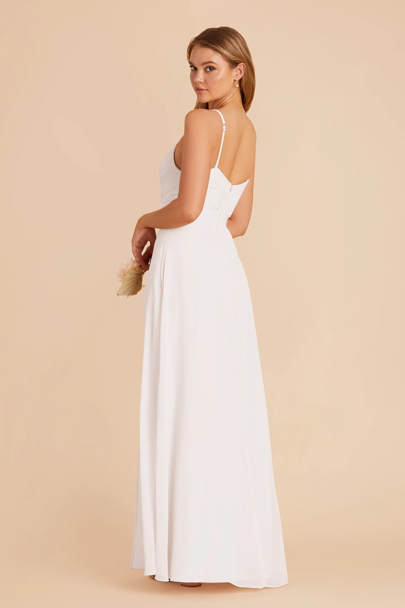 Deborah Chiffon Dress - White - Image 5