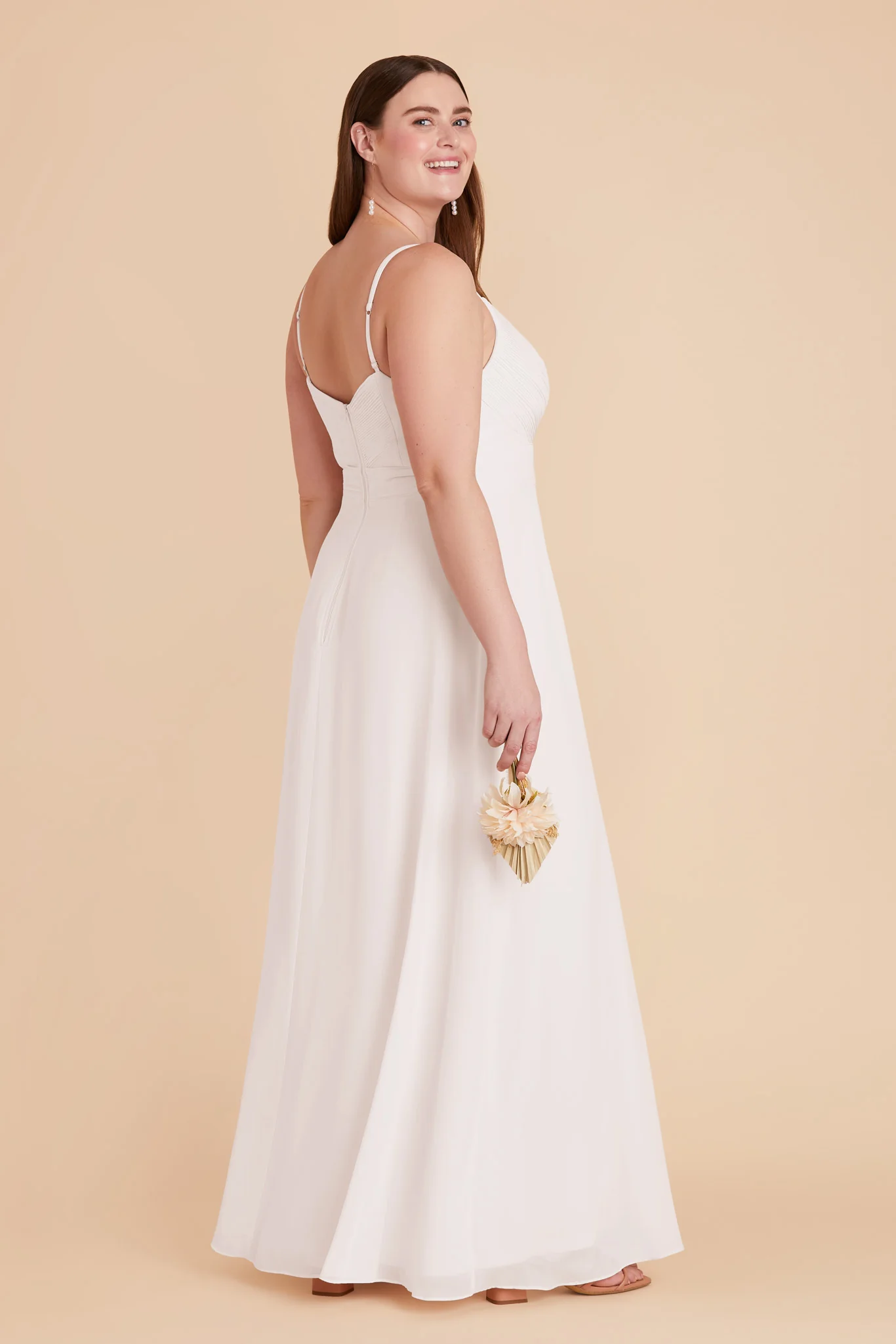 Deborah Chiffon Dress - White - Image 7