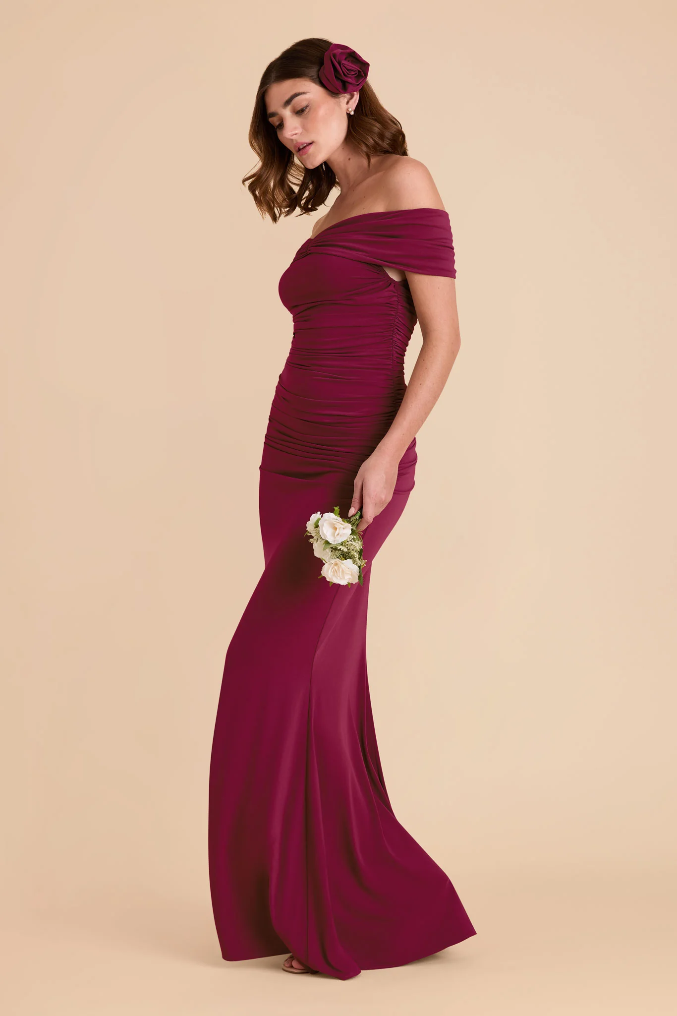 Denise Luxe Stretch Knit Dress - Berry - Image 11