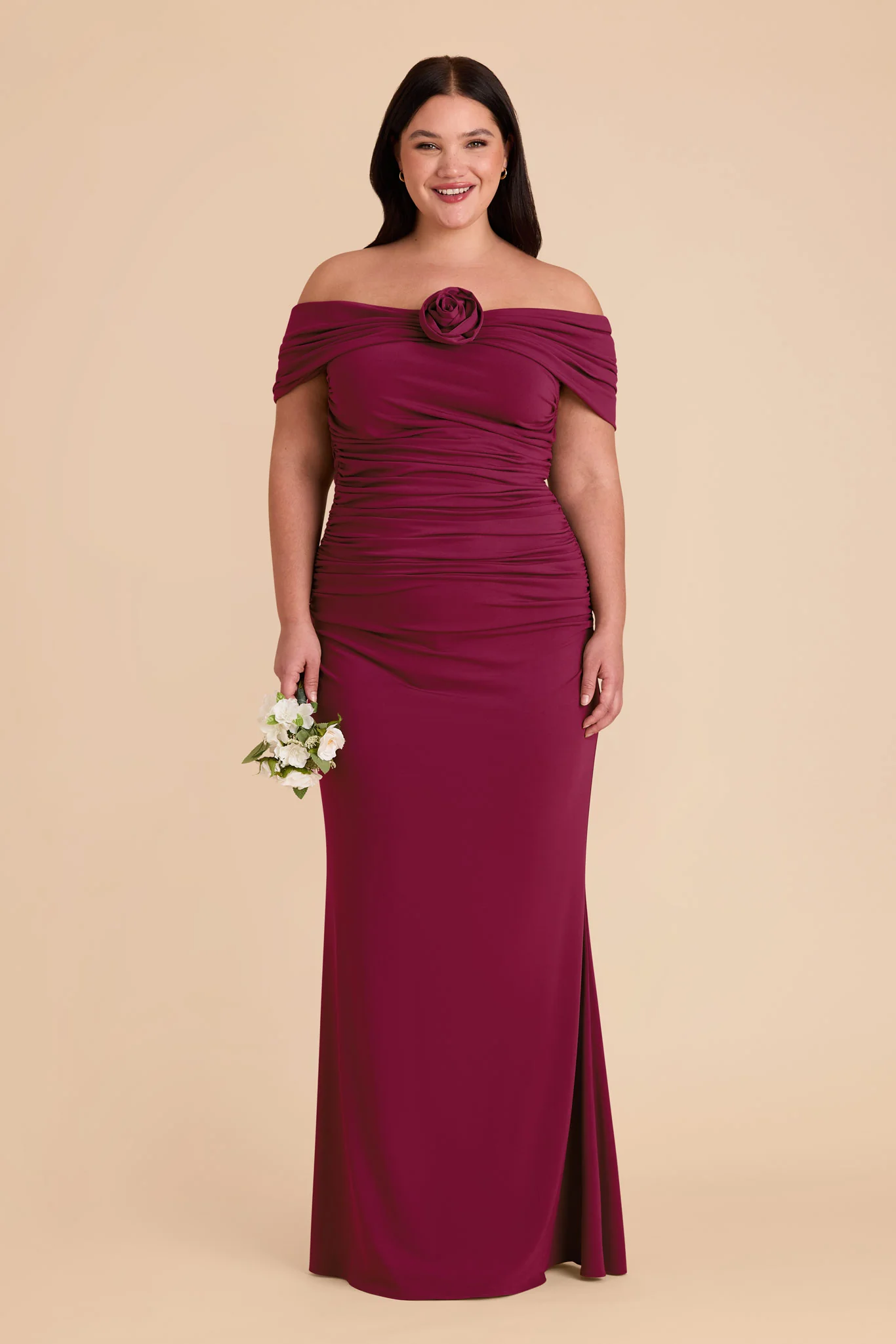 Denise Luxe Stretch Knit Dress - Berry - Image 19