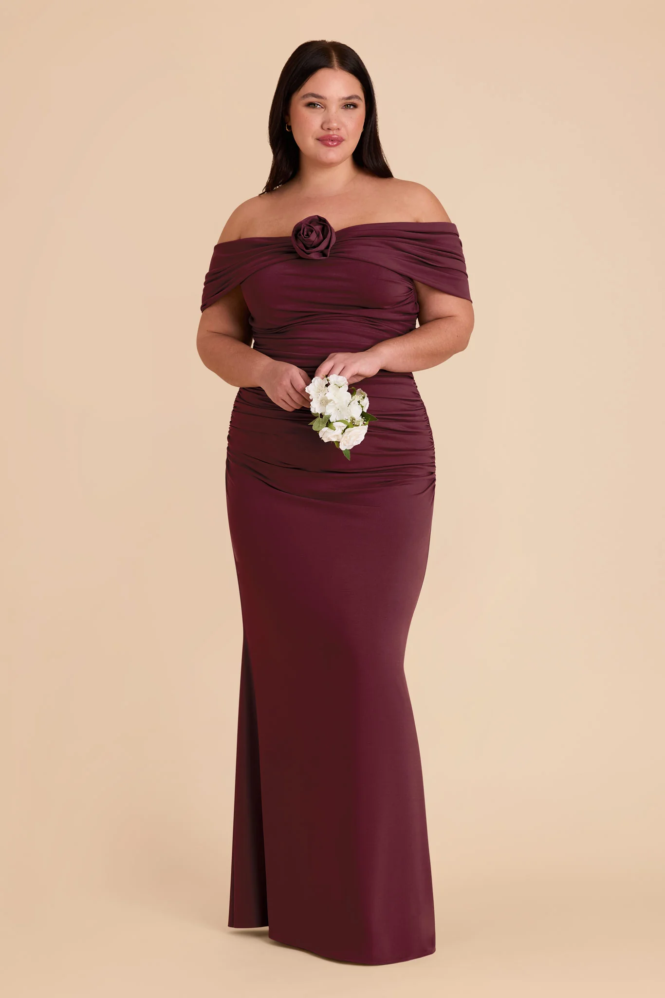 Denise Luxe Stretch Knit Dress - Cabernet - Image 16