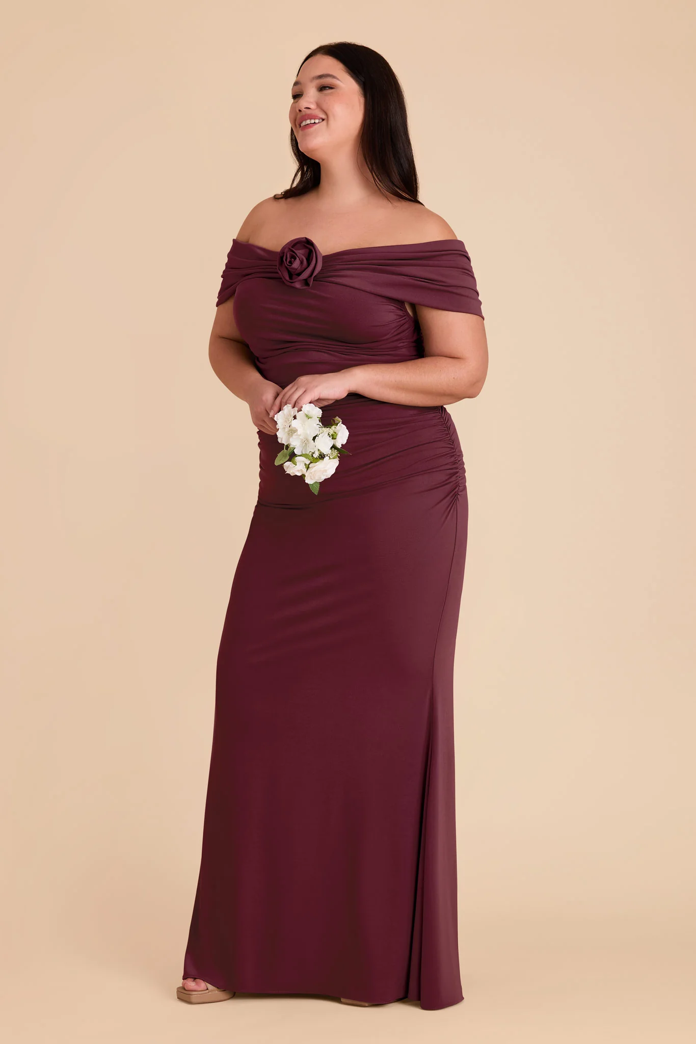 Denise Luxe Stretch Knit Dress - Cabernet - Image 18
