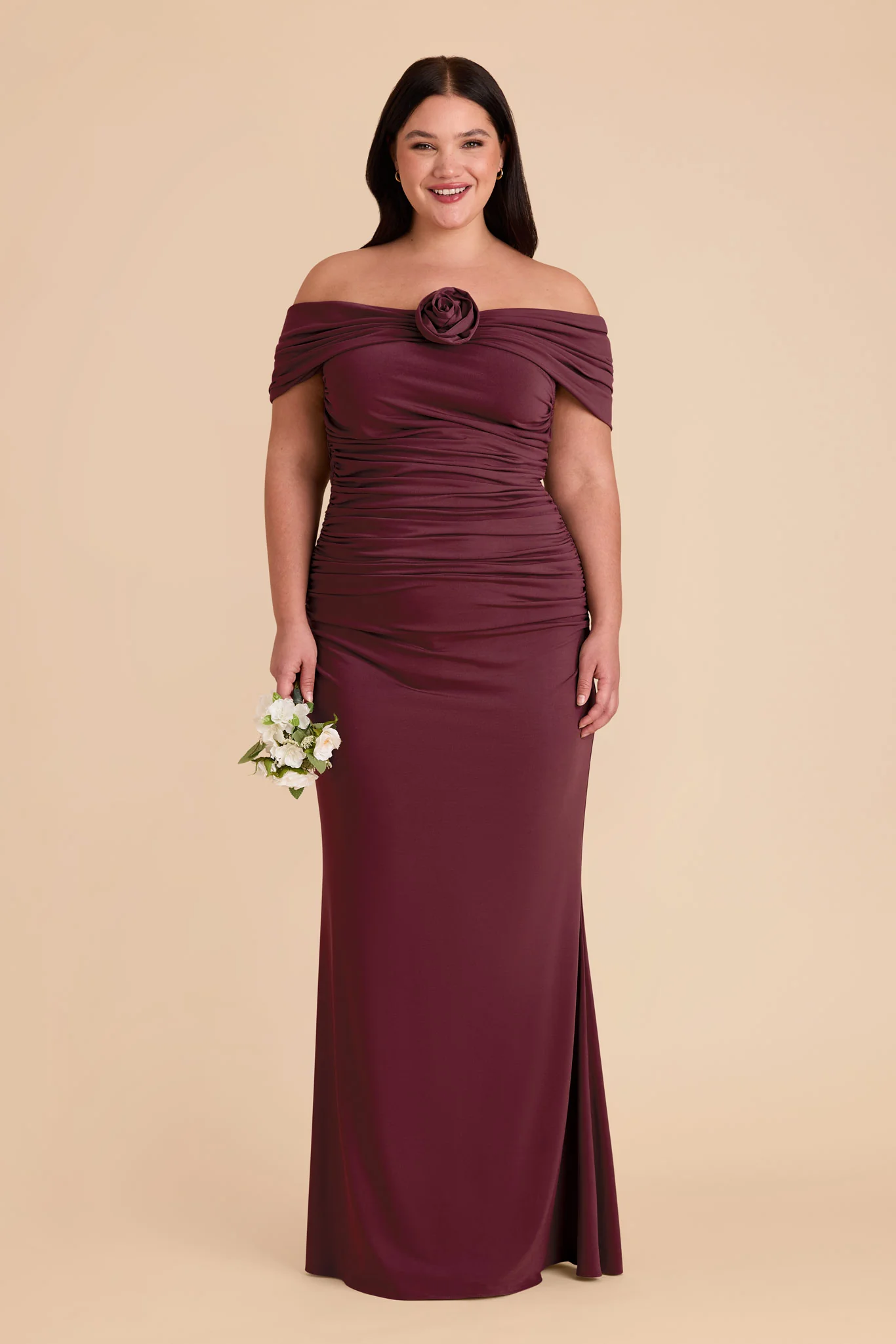 Denise Luxe Stretch Knit Dress - Cabernet - Image 19