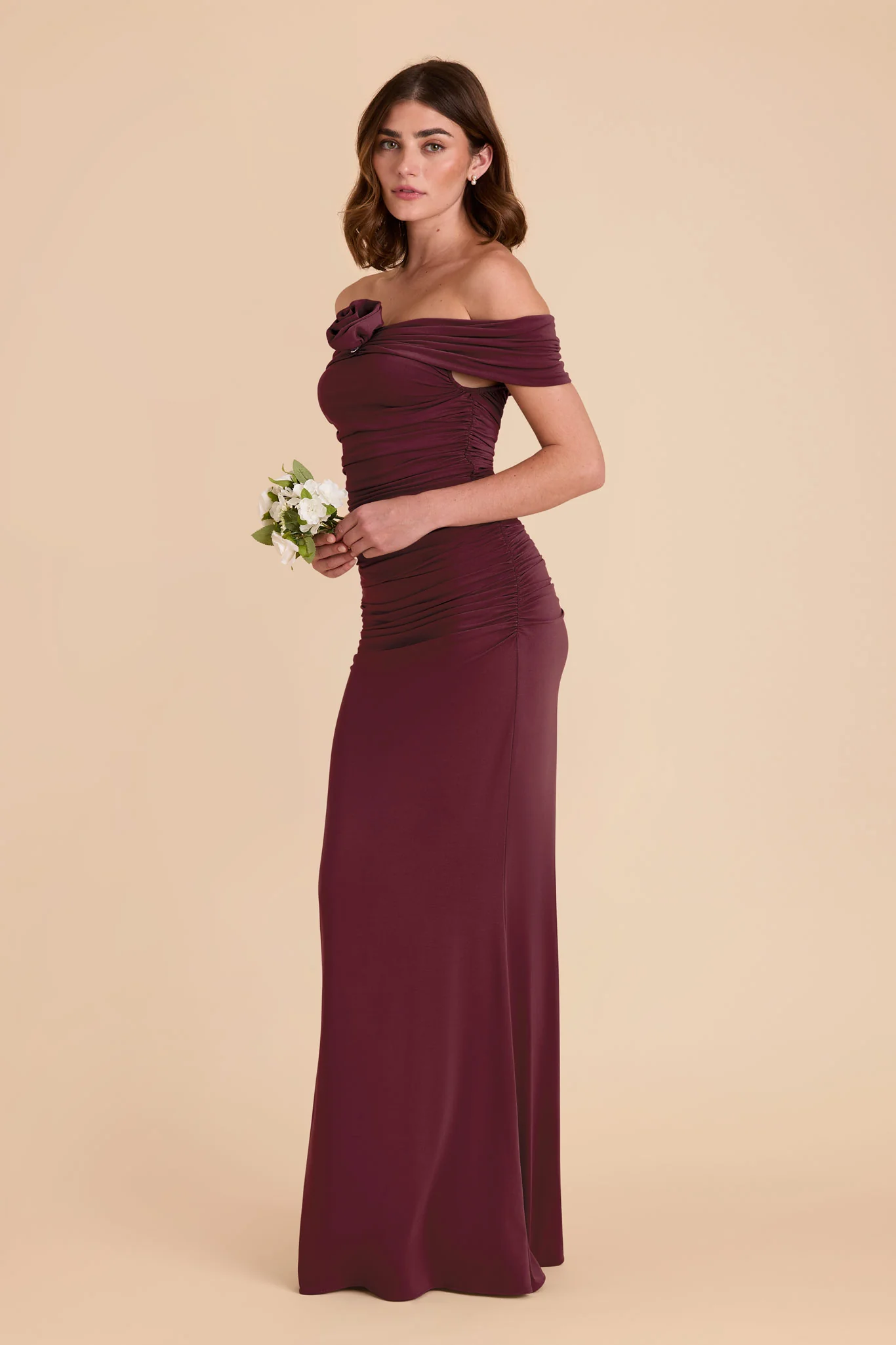 Denise Luxe Stretch Knit Dress - Cabernet - Image 6