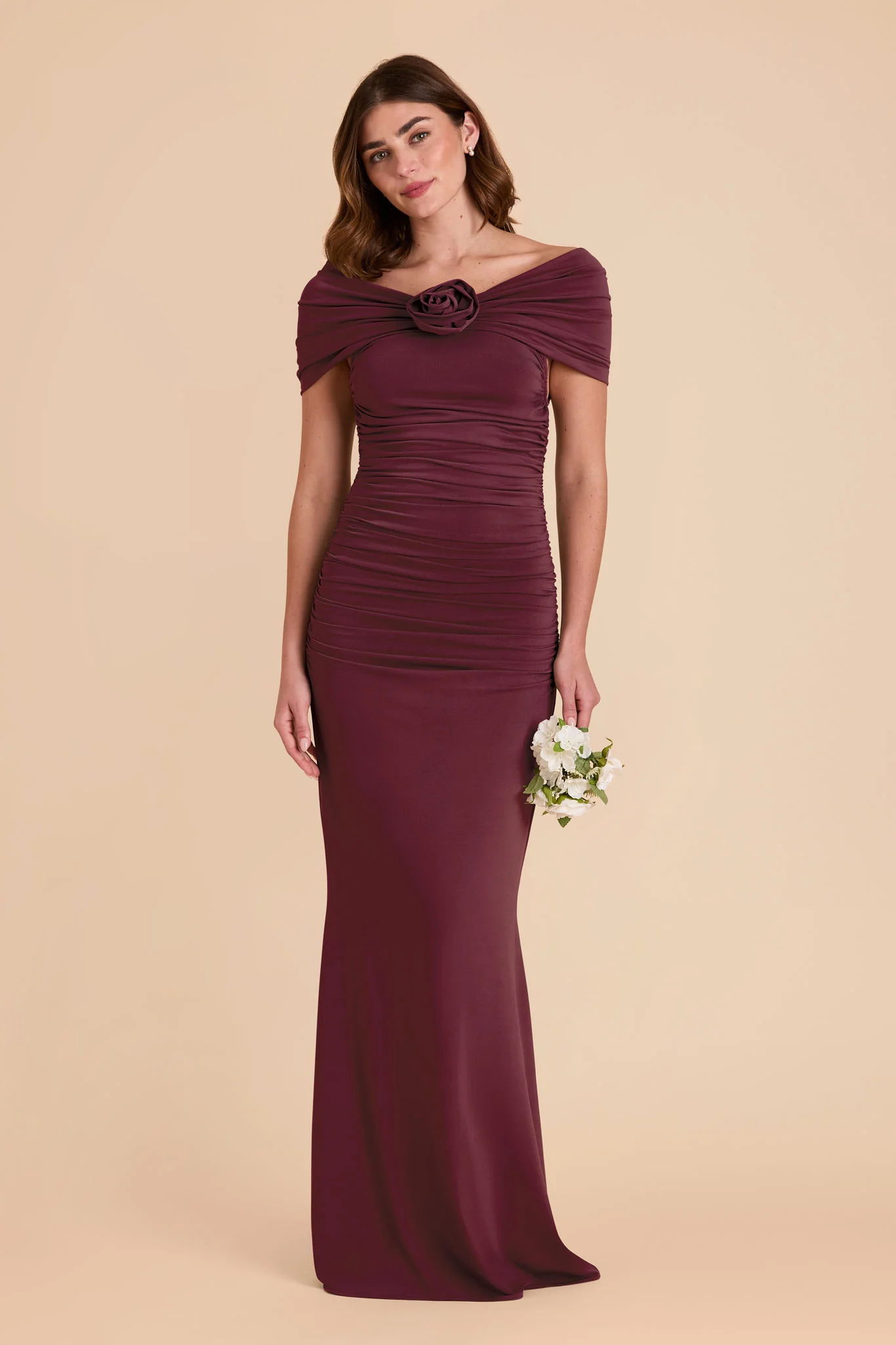 Denise Luxe Stretch Knit Dress - Cabernet - Image 7