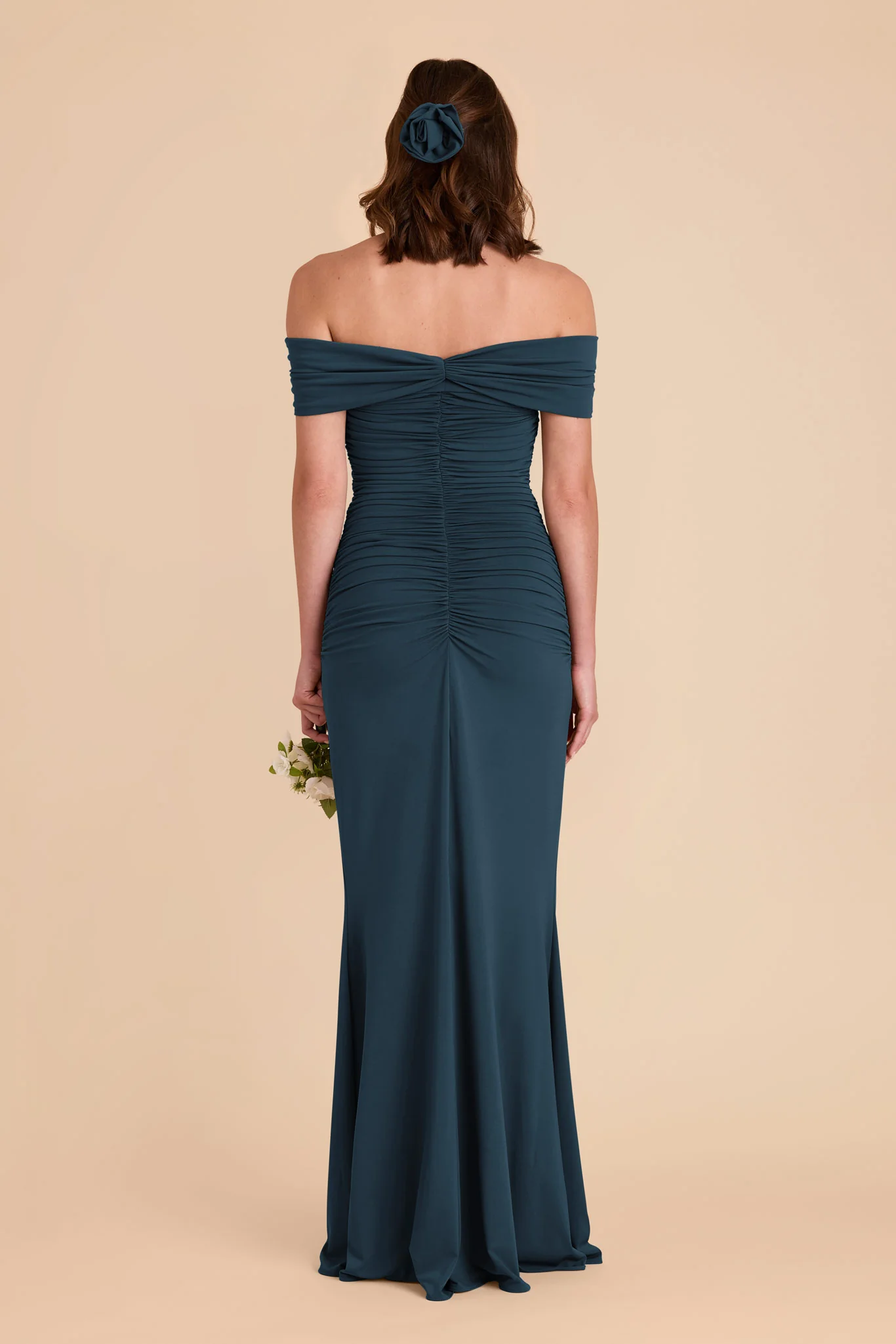 Denise Luxe Stretch Knit Dress - Dark Teal - Image 14
