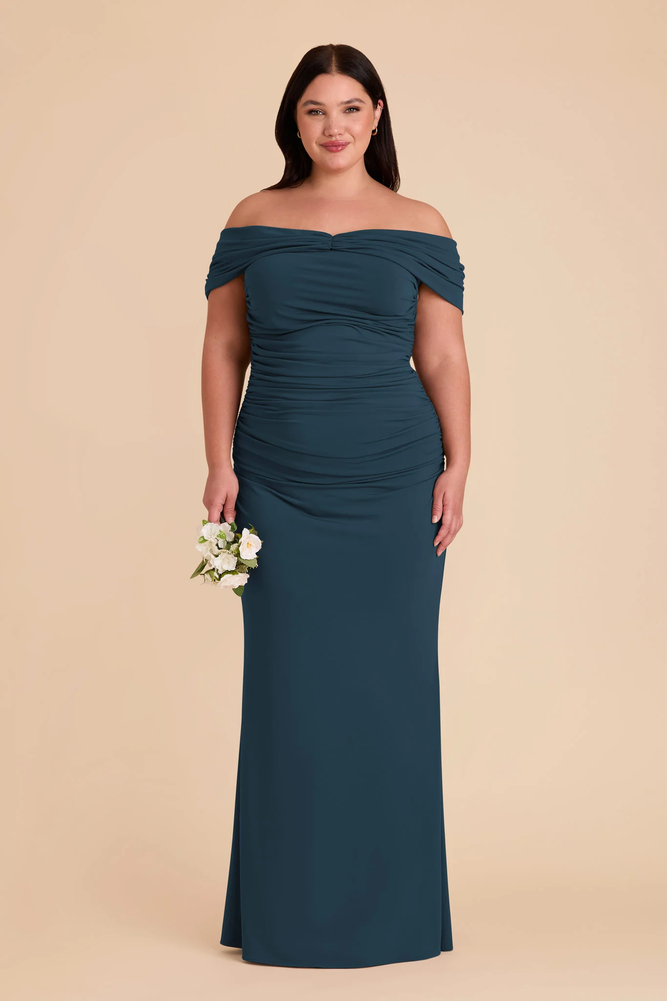 Denise Luxe Stretch Knit Dress - Dark Teal - Image 16