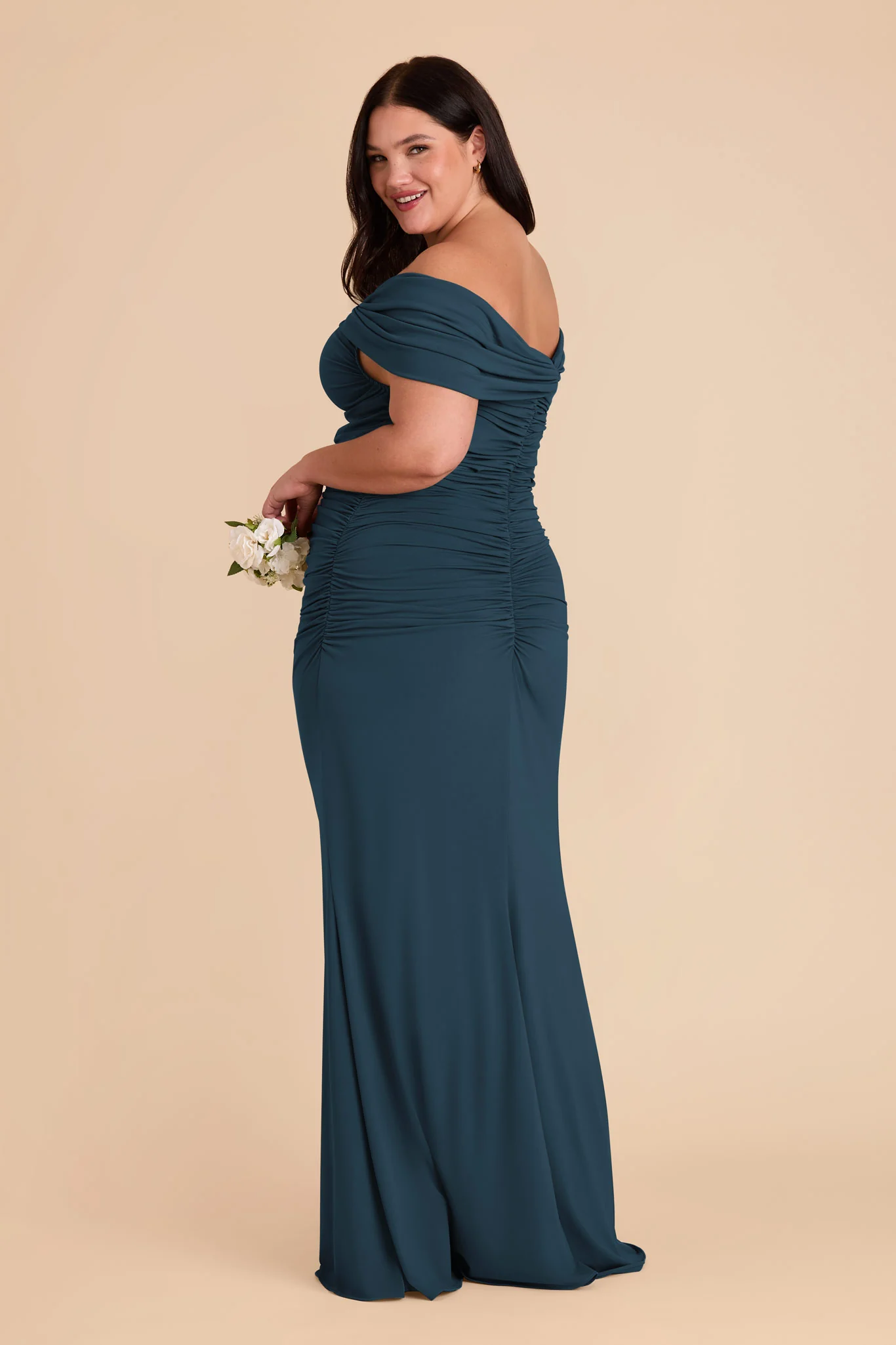 Denise Luxe Stretch Knit Dress - Dark Teal - Image 21