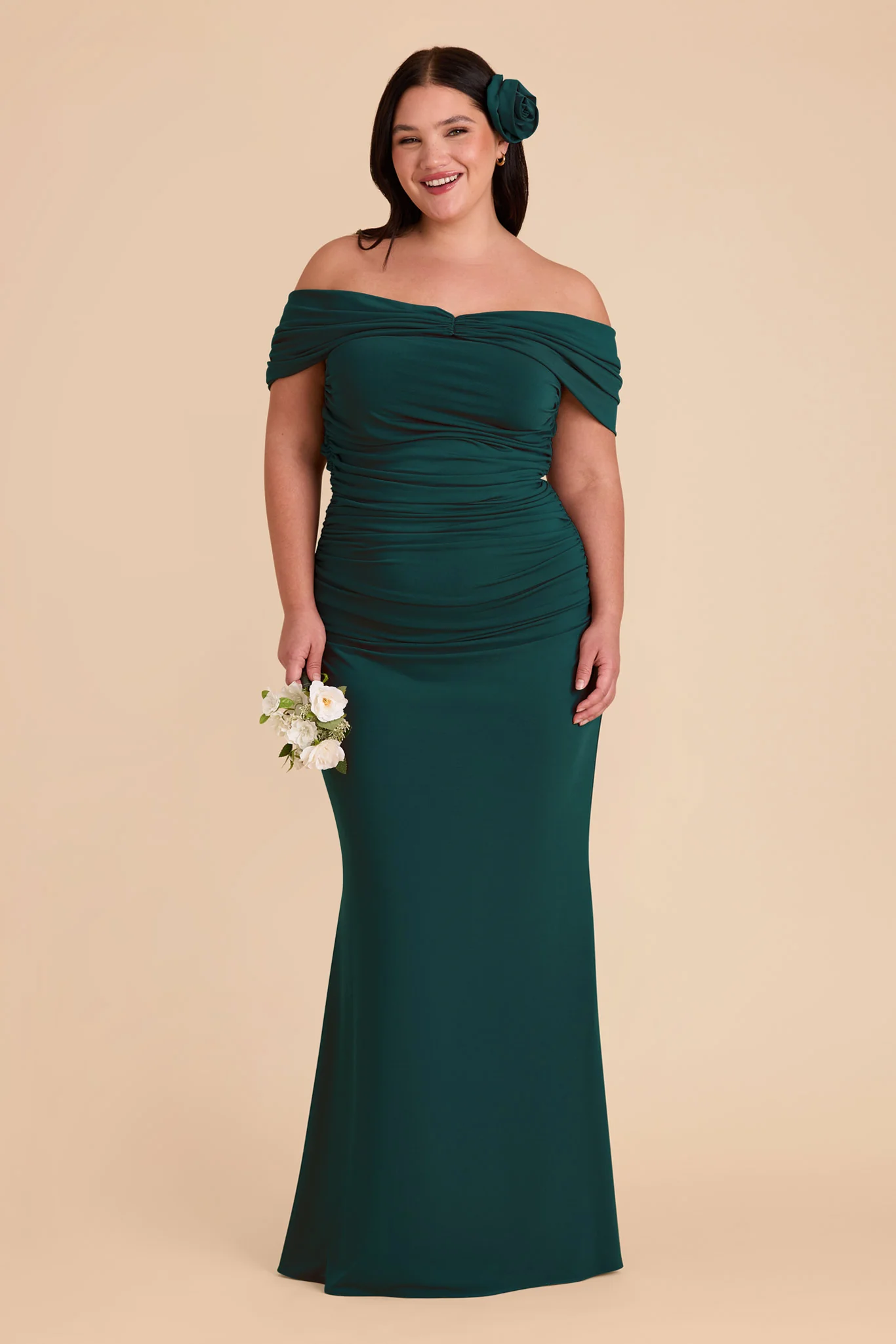 Denise Luxe Stretch Knit Dress - Emerald - Image 17